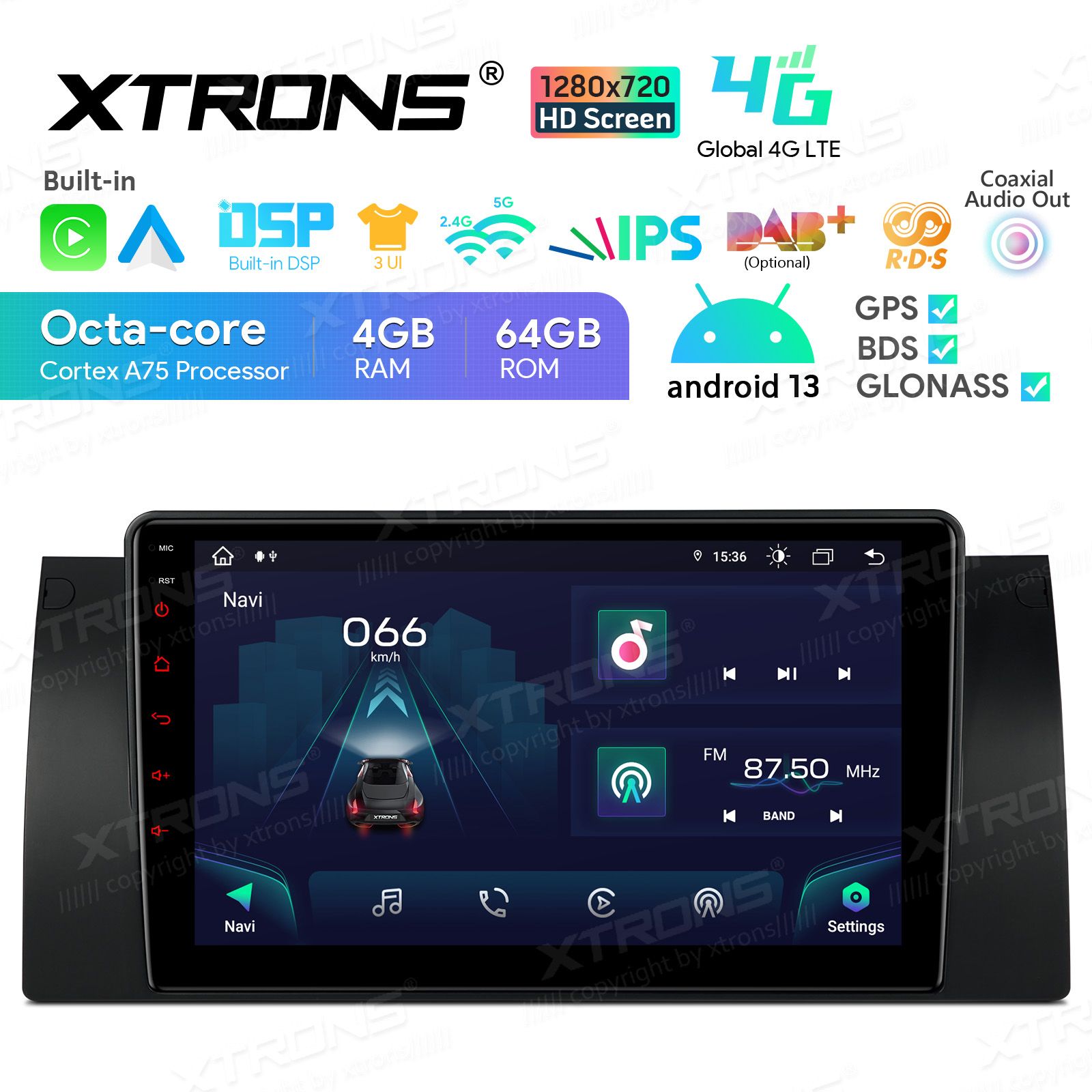 BMW X5 E53 (1999-2006) Android 13  | GPS autoraadio ja multimeedia keskus