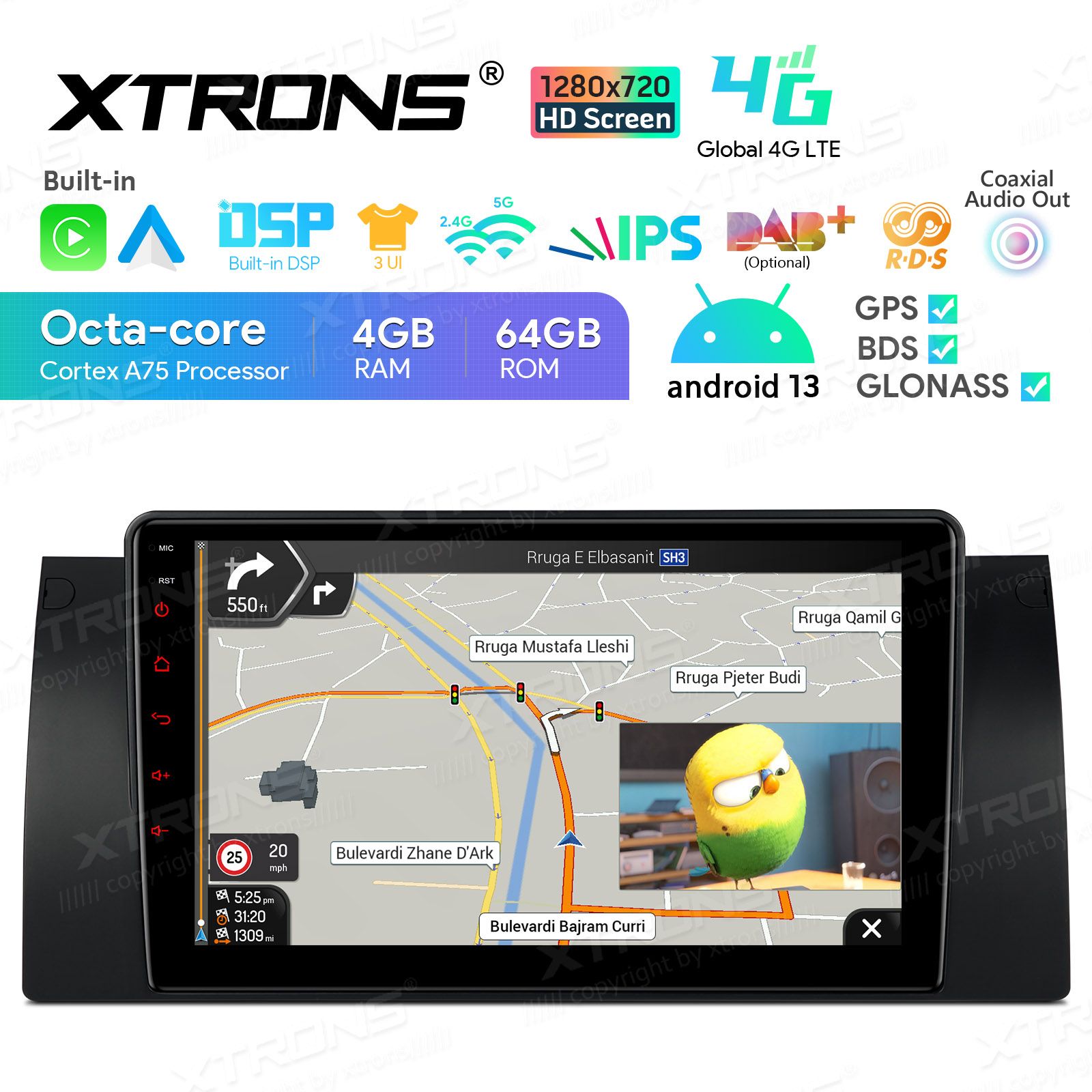 BMW X5 E53 (1999-2006) Android 13  | GPS autoraadio ja multimeedia keskus