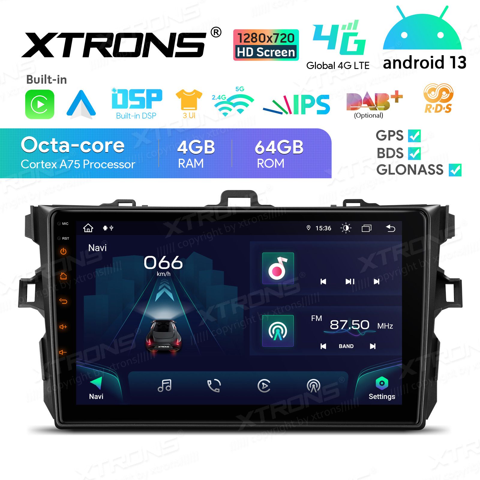 TOYOTA COROLLA (2004-2007) Android 13 | auto GPS radio ja multimedia näyttösoitin
