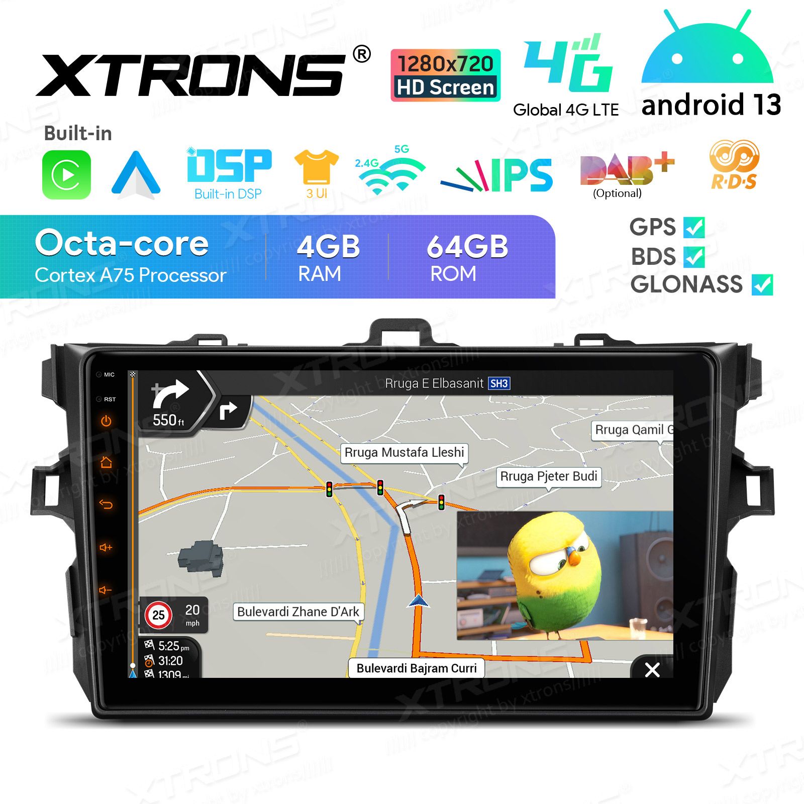 TOYOTA COROLLA (2004-2007) Android 13  | GPS autoraadio ja multimeedia keskus
