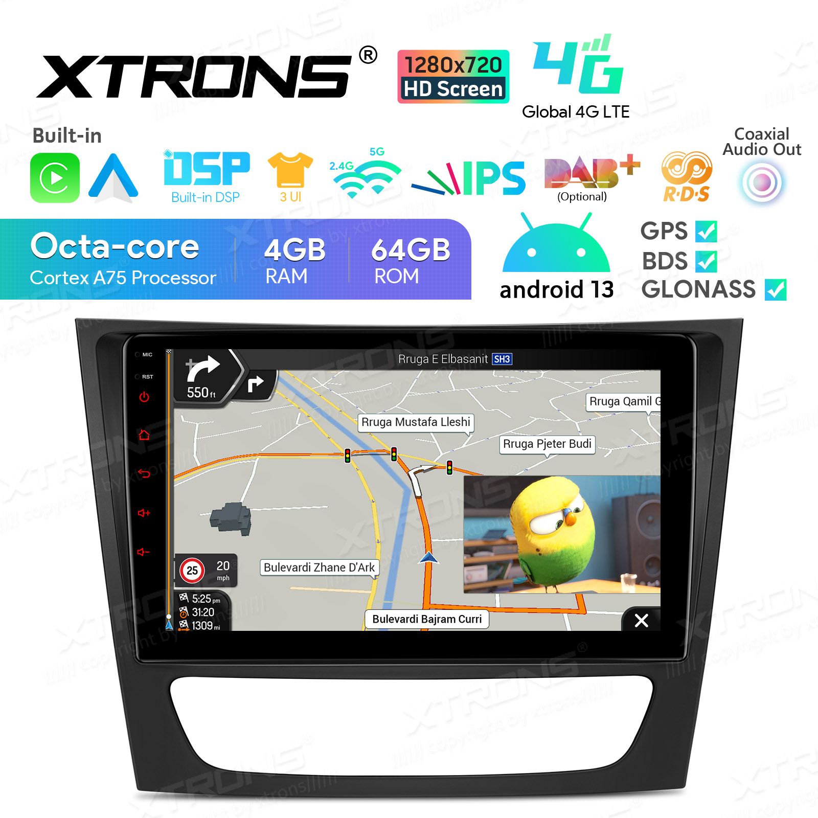 Mercedes-Benz E-Class W211 (2002-2008) | CLS W219 (2005-2006) Android 13  | GPS autoraadio ja multimeedia keskus