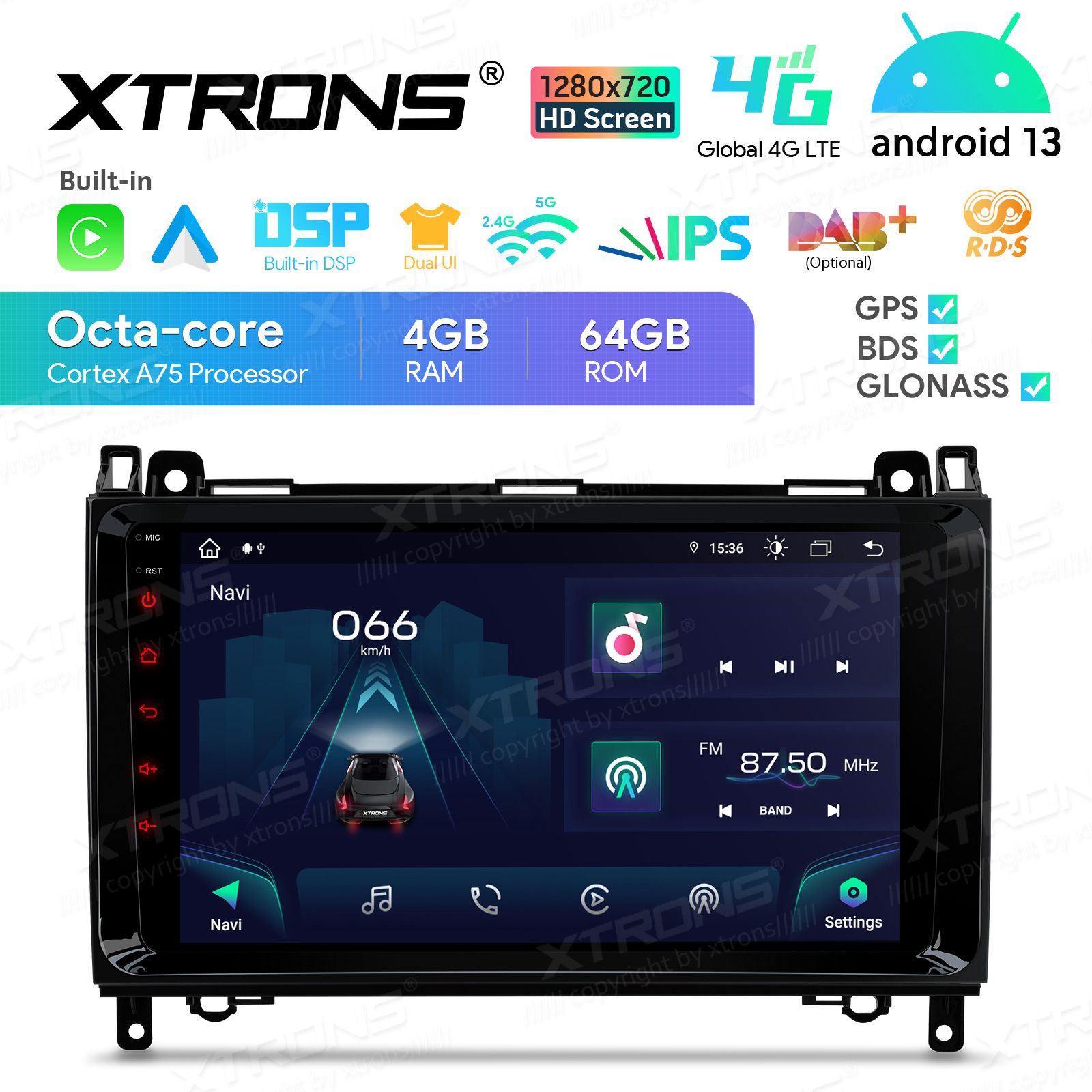 Mercedes-Benz Sprinter | Vito & Viano (2006-2020) | A-Class | B-Class (2004-2012) Android 13  | GPS car radio and multimedia system