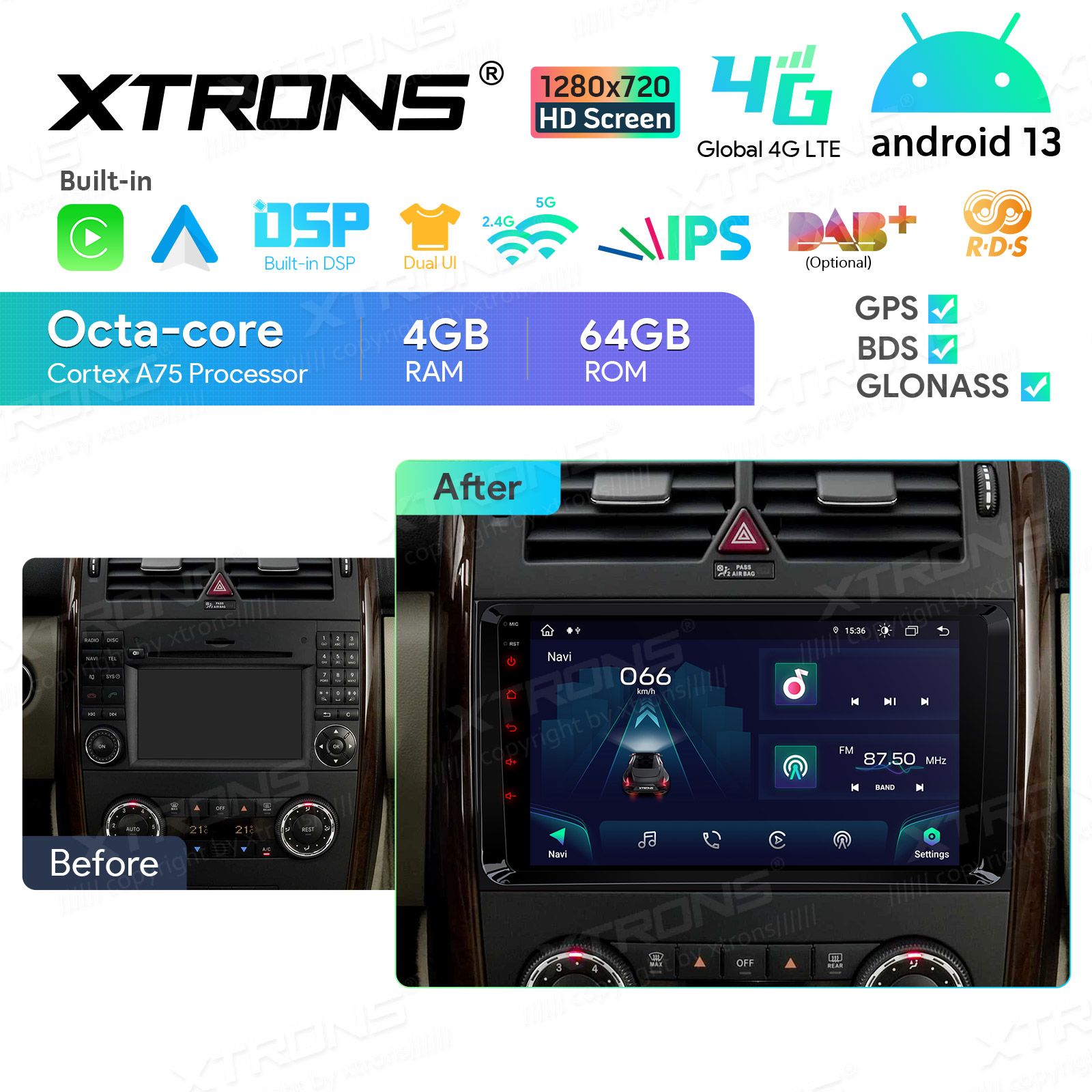 Mercedes-Benz Sprinter | Vito & Viano (2006-2020) | A-Class | B-Class (2004-2012) Android 13  | GPS autoraadio ja multimeedia keskus
