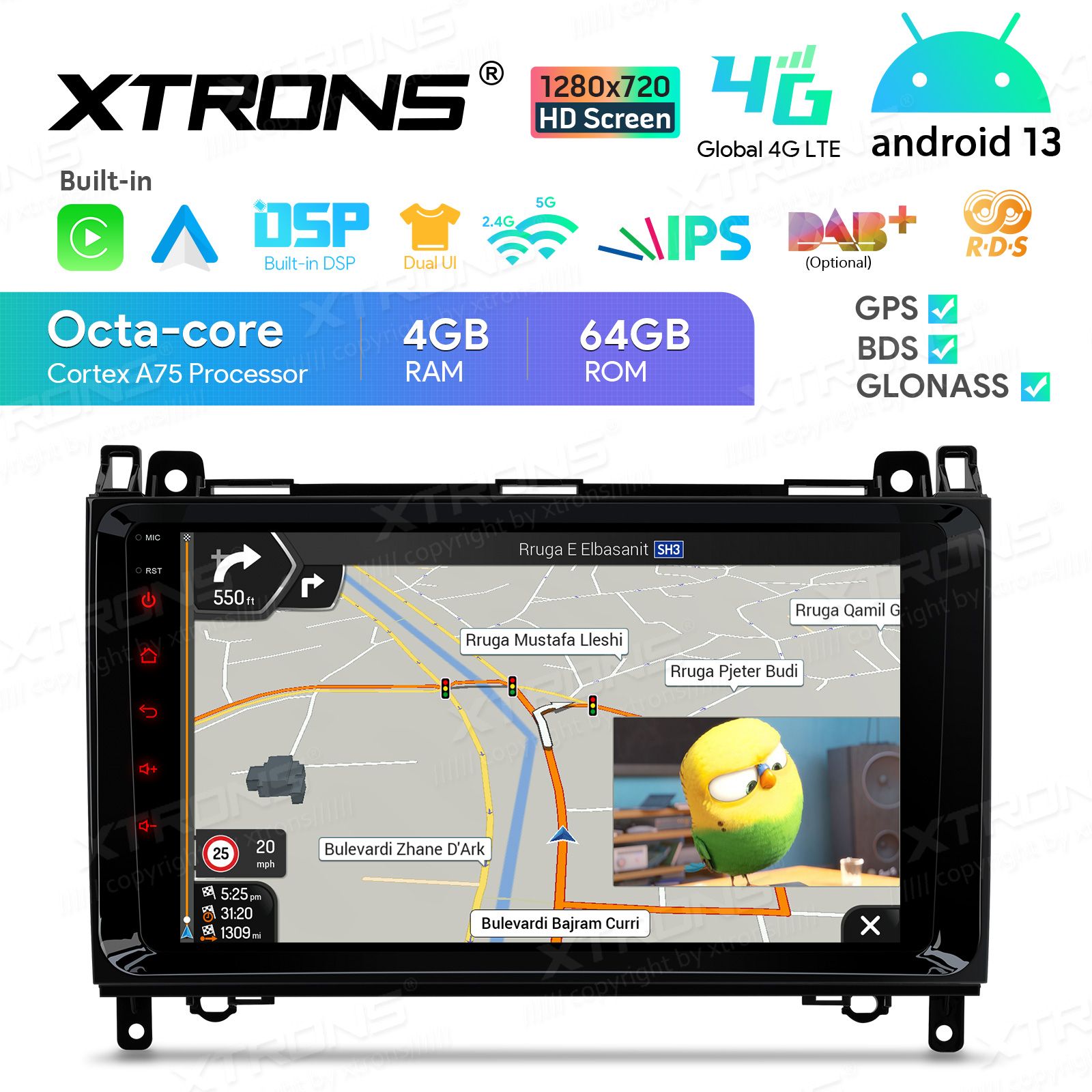 Mercedes-Benz Sprinter | Vito & Viano (2006-2020) | A-Class | B-Class (2004-2012) Android 13  | GPS autoraadio ja multimeedia keskus