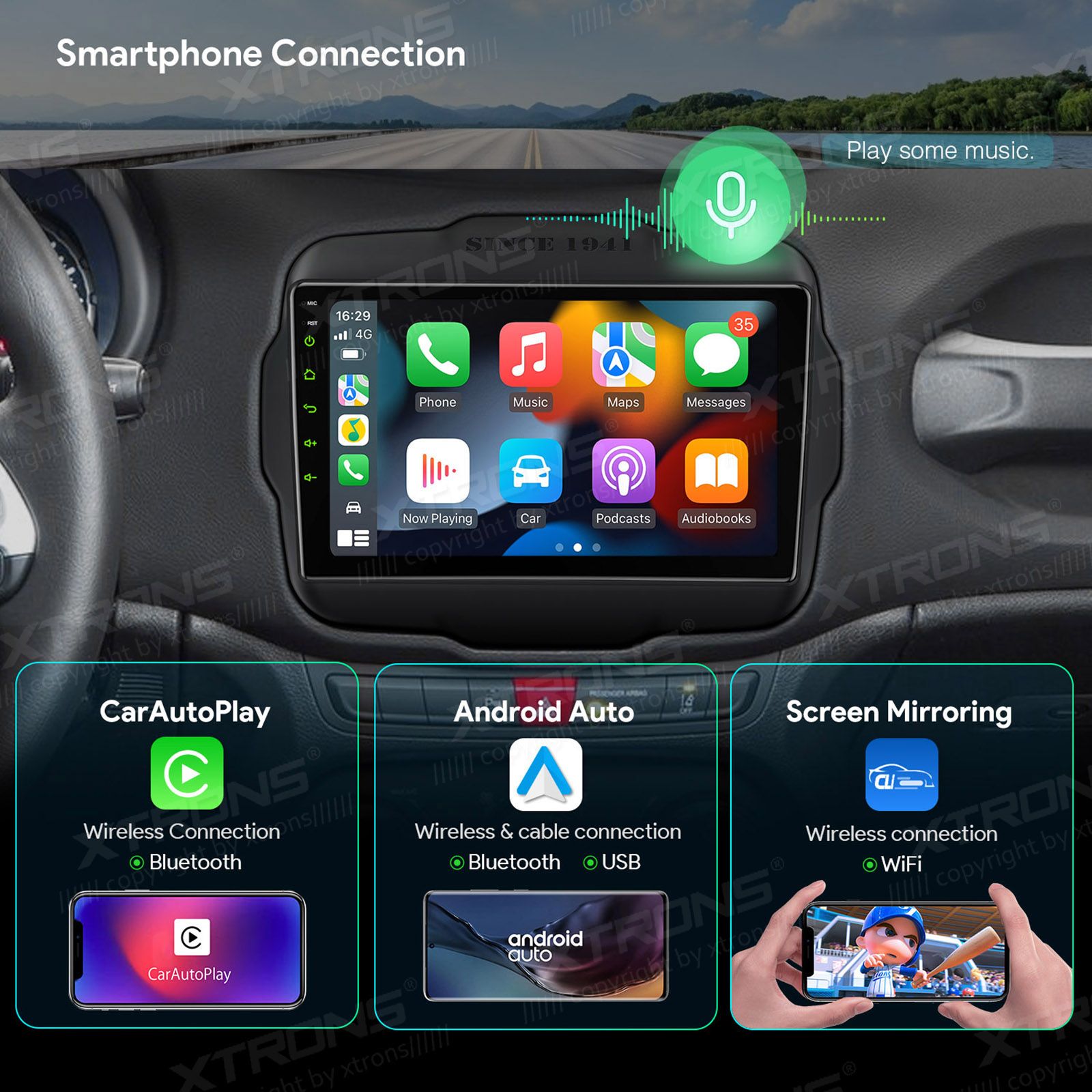 Jeep Renegade (2015-2020) Android 13  | GPS autoraadio ja multimeedia keskus