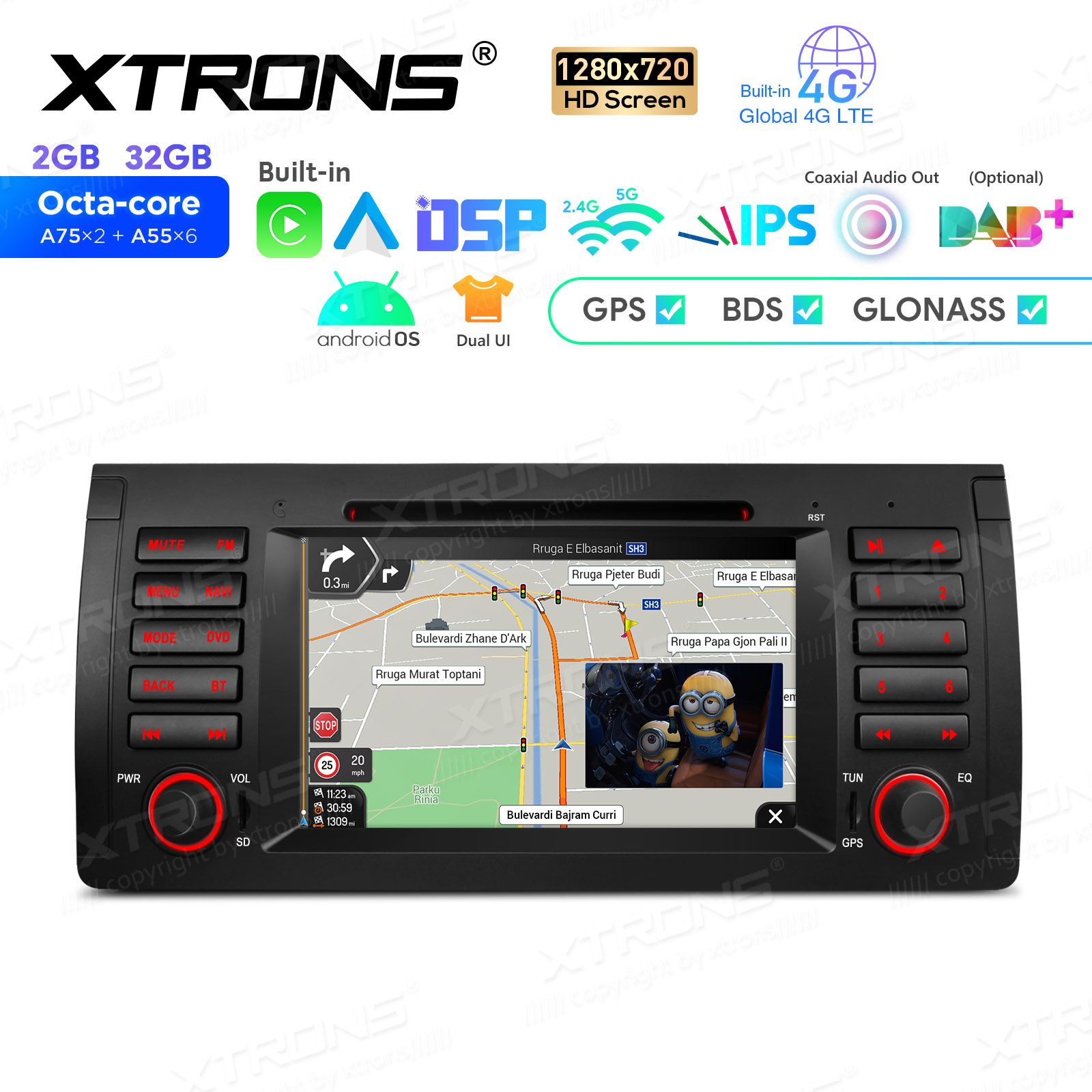 BMW X5 E53 (1999-2006) Android 12  | GPS autoraadio ja multimeedia keskus
