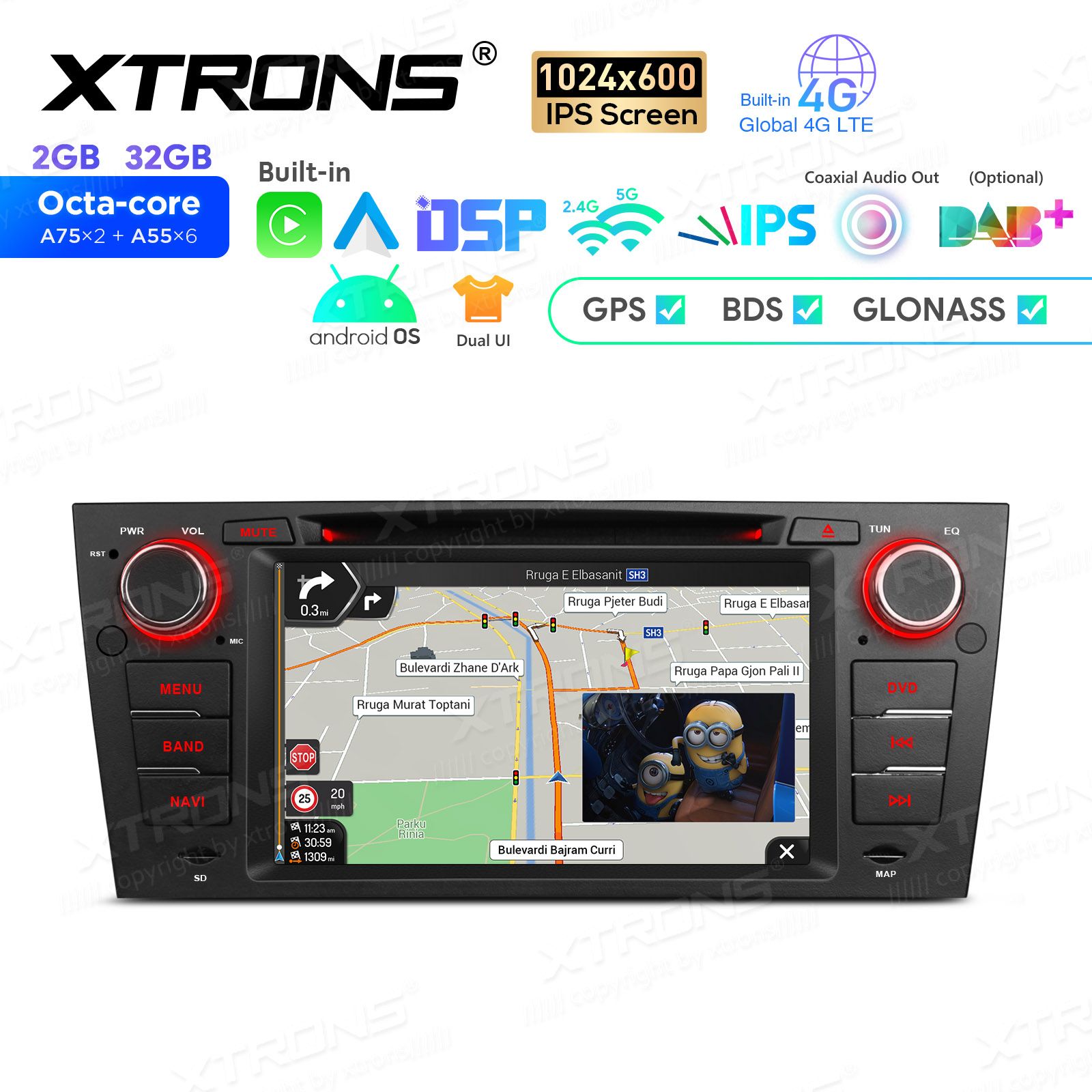 BMW 3. seeria E90 | E91 | E92 | E93 (2005-2012) ilma originaal ekraanita autoleAndroid 12  | GPS autoraadio ja multimeedia keskus