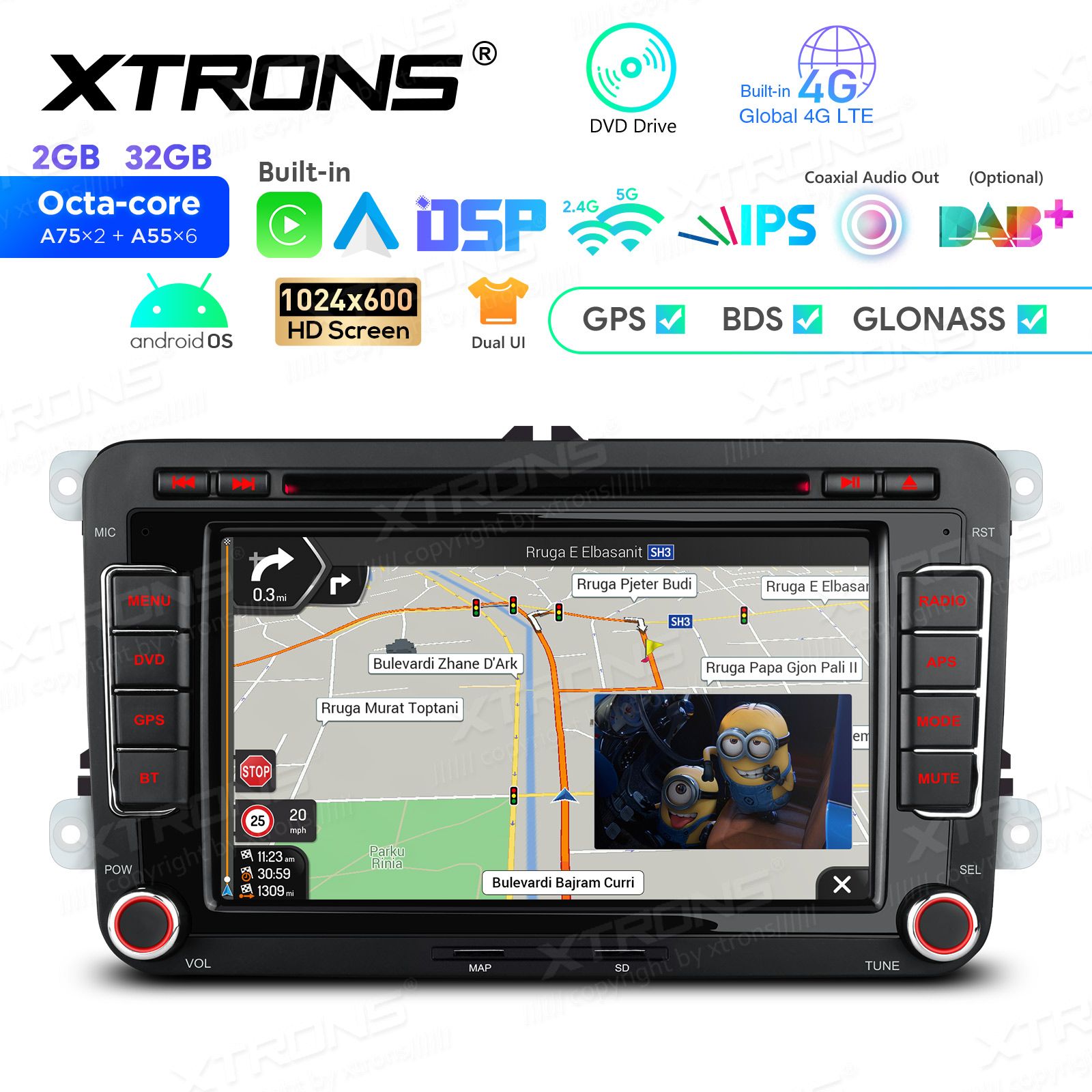 VW Passat B6 | B7 | Multivan | Transporter T5 | T6 | Amarok | Tiguan | Touran | Sharan Android 12 | auto GPS radio ja multimedia näyttösoitin
