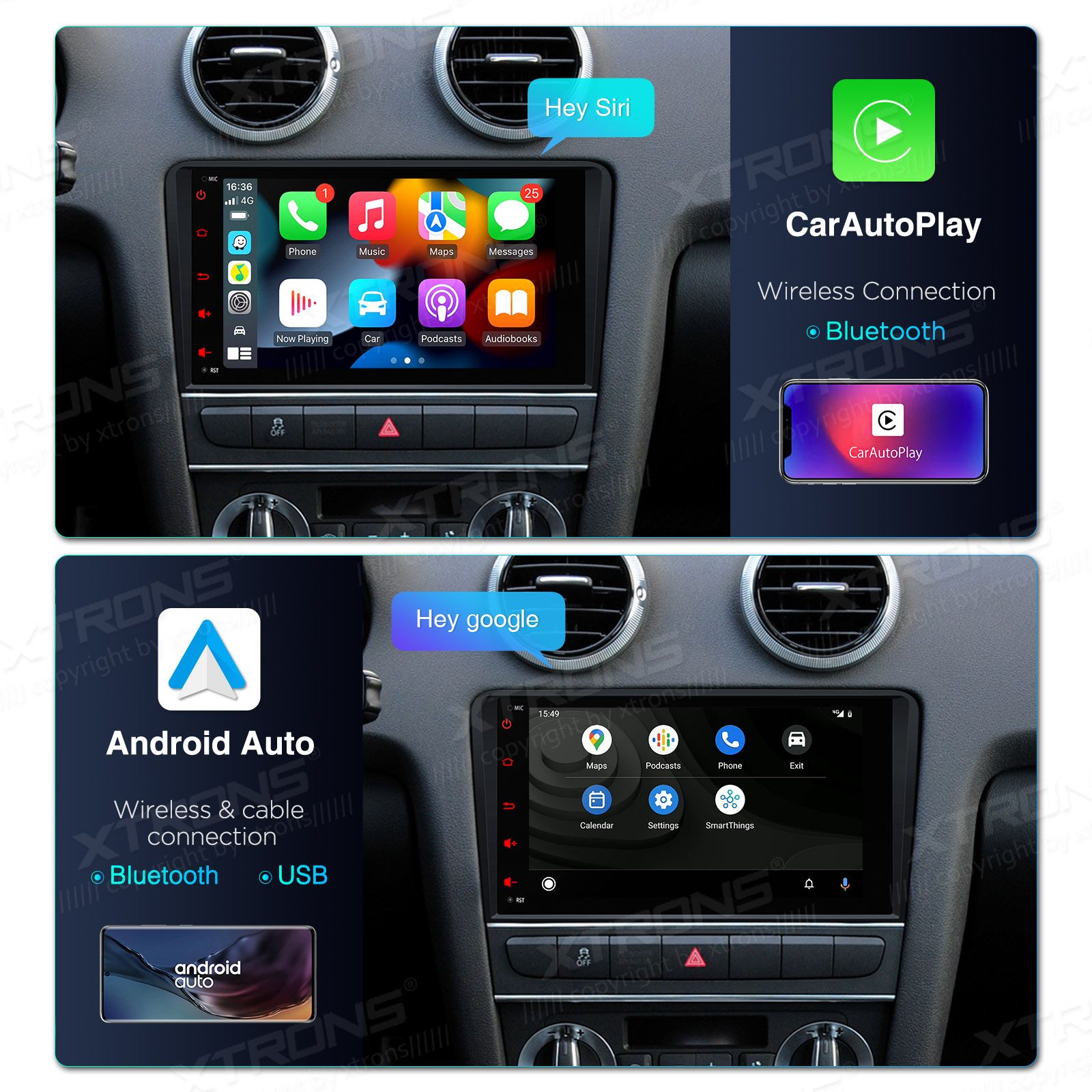 Audi A3 (2003-2012) Android 12  | GPS autoraadio ja multimeedia keskus