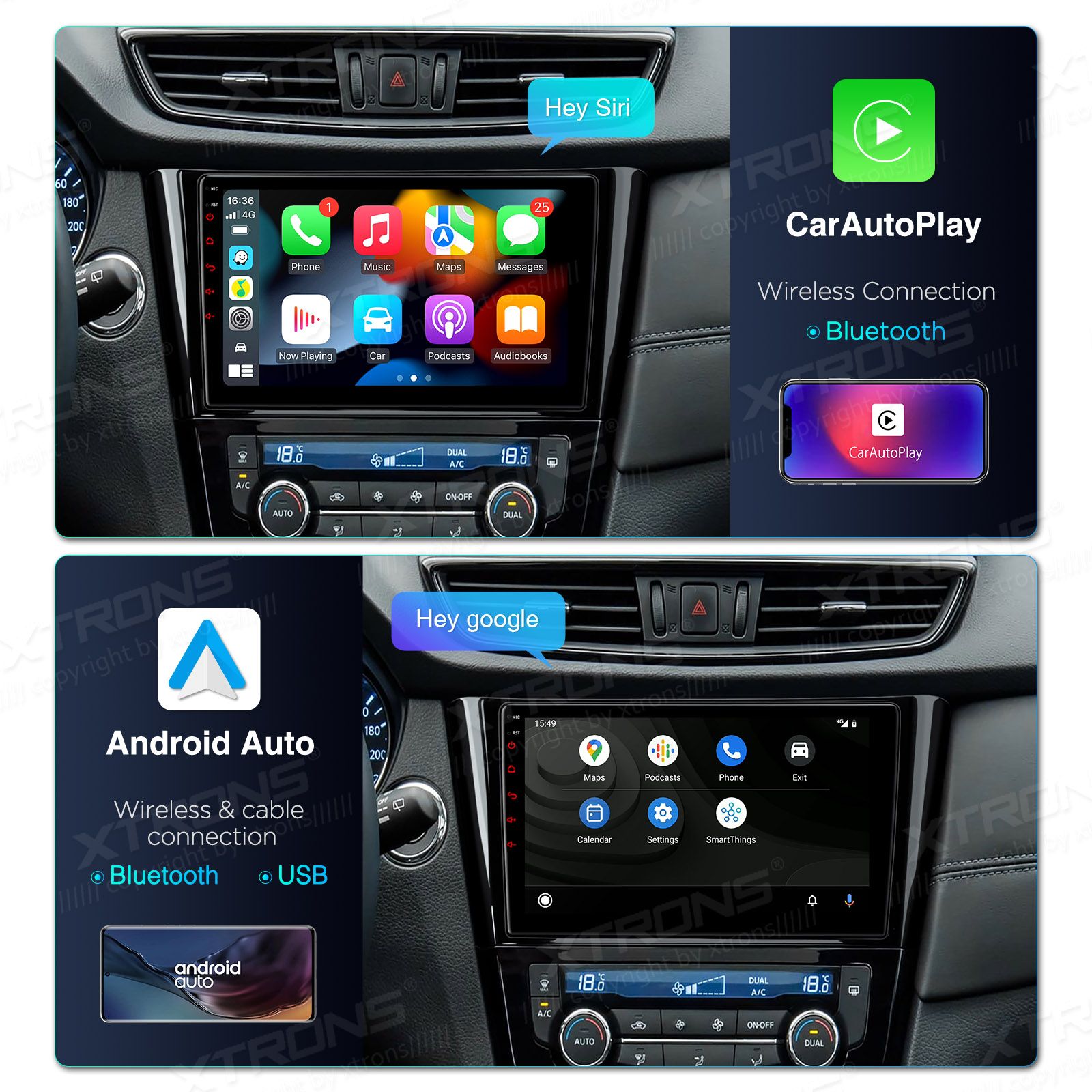 Nissan Qashqai (2016-2019) Android 13  | GPS autoraadio ja multimeedia keskus