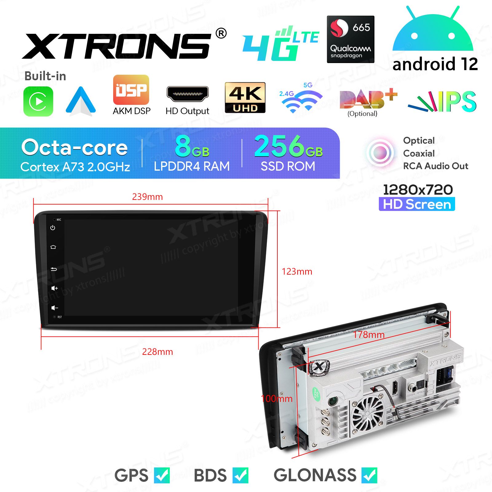 Audi A3 (2003-2012) Android 12  | GPS autoraadio ja multimeedia keskus