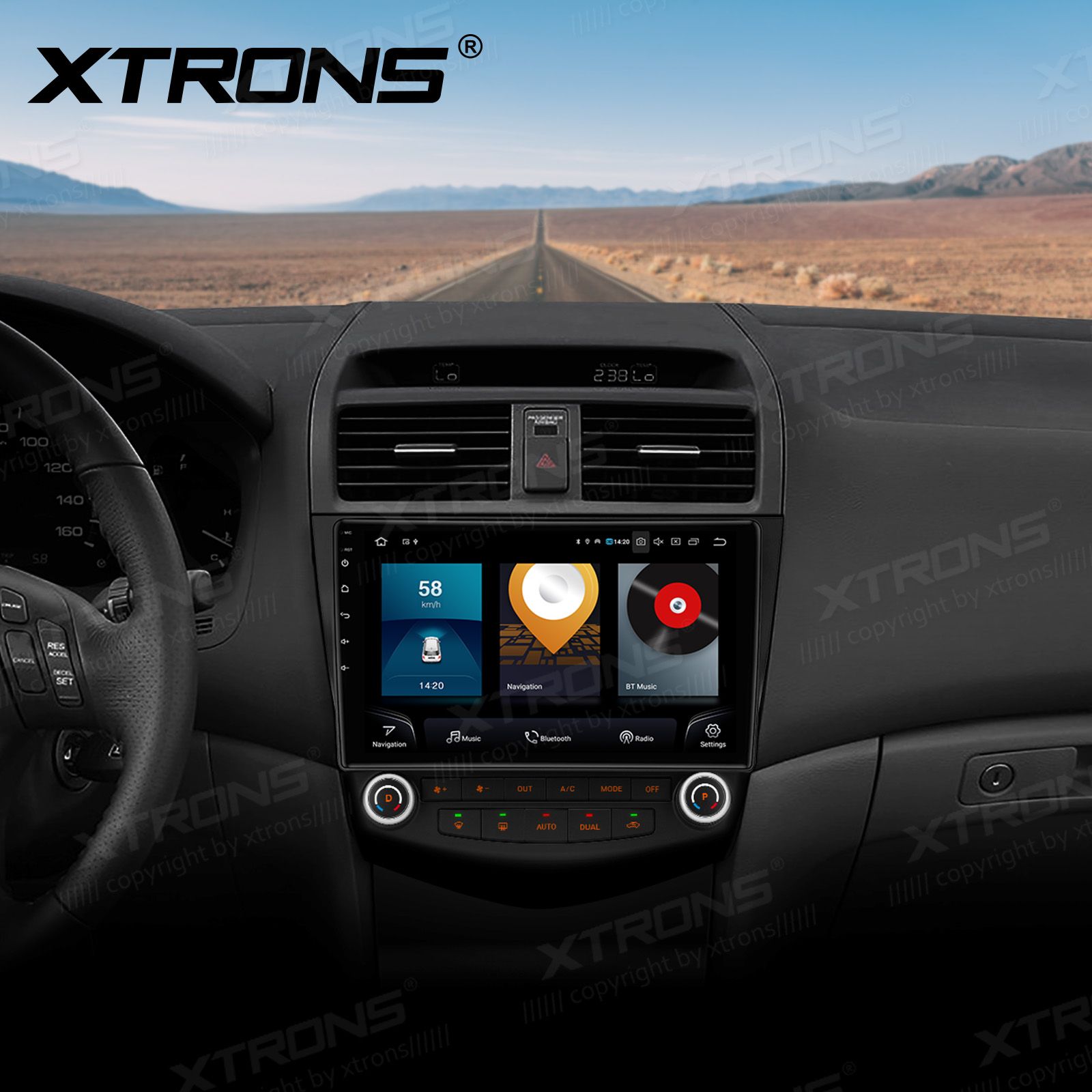 Honda Accord (2002-2008) Android 12  | GPS autoraadio ja multimeedia keskus