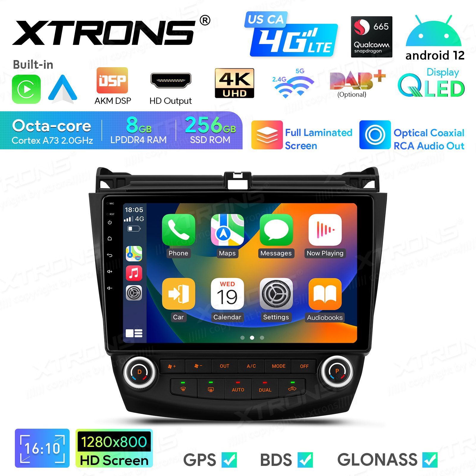 Honda Accord (2002-2008) Android 12  | GPS autoraadio ja multimeedia keskus