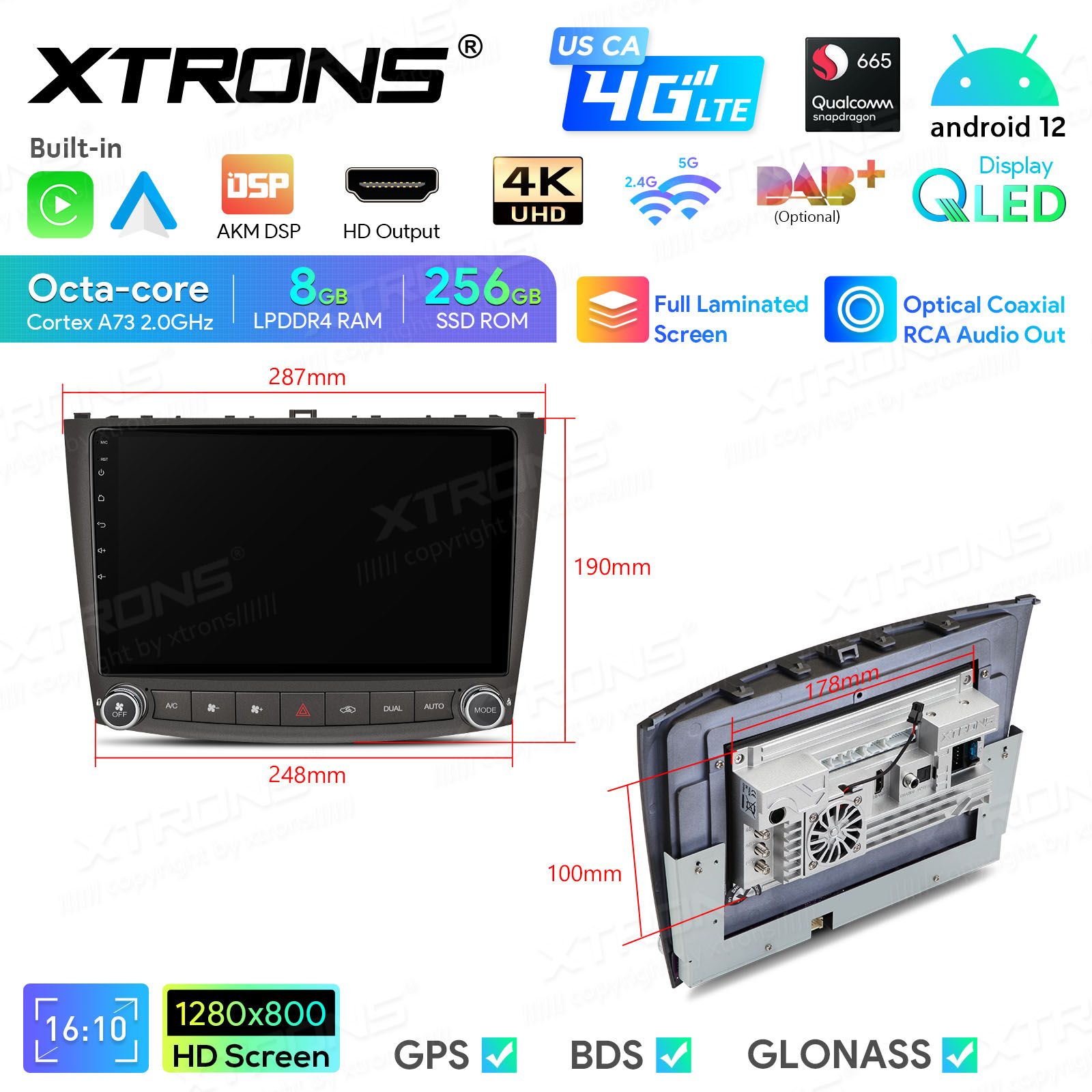 Lexus IS200 | IS300 | IS350 (2006-2012) Android 12  | GPS autoraadio ja multimeedia keskus