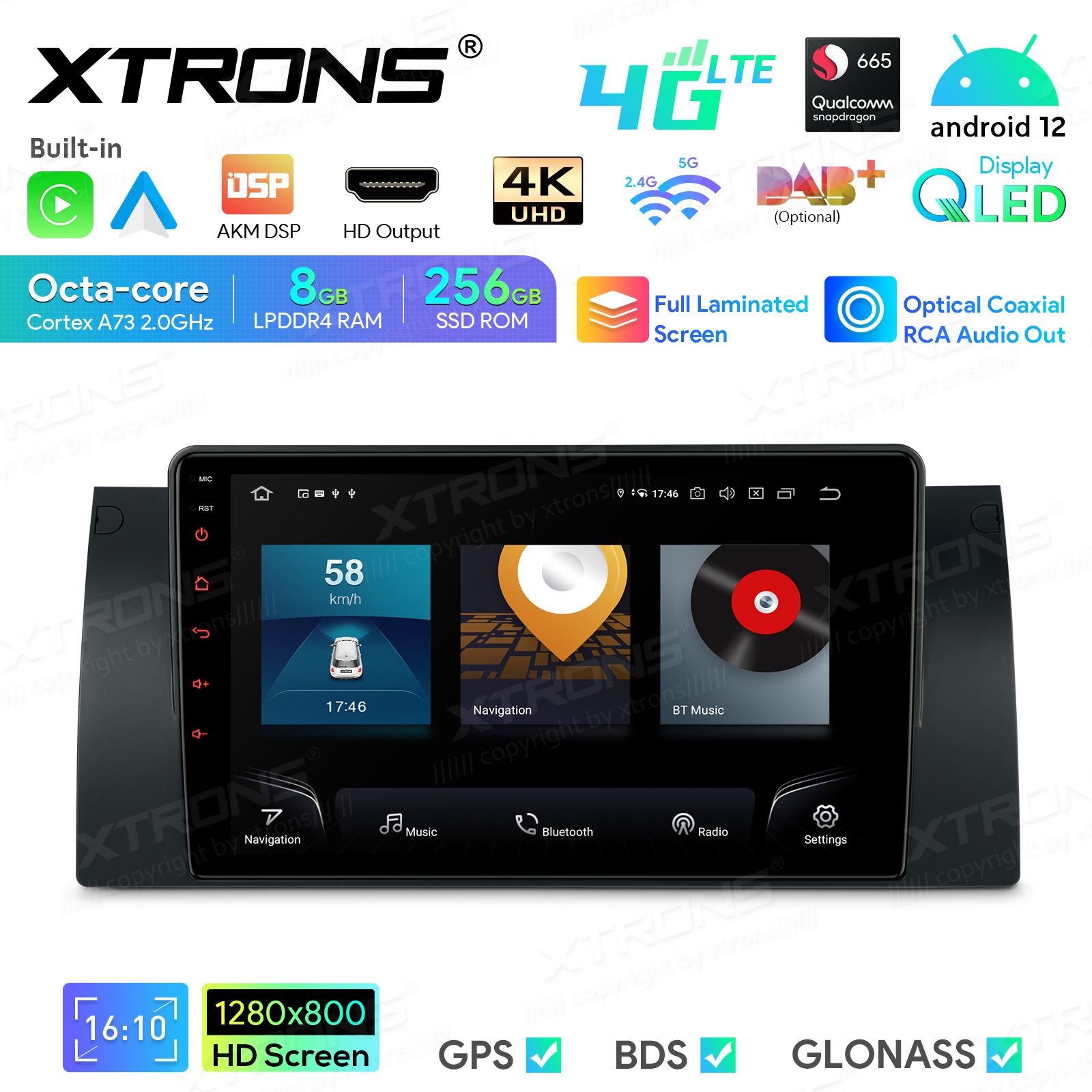 BMW X5 E53 (1999-2006) Android 12  | GPS autoraadio ja multimeedia keskus