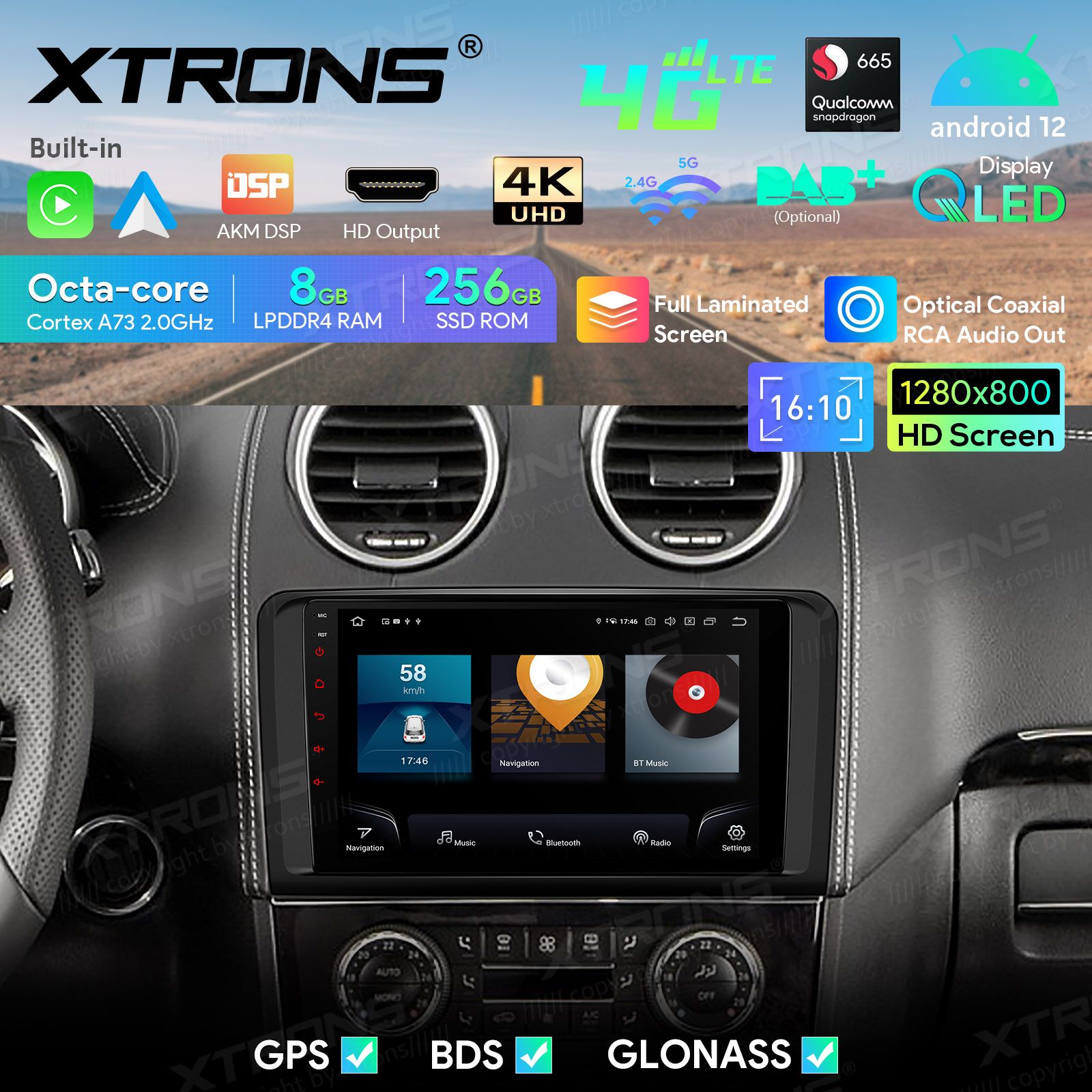 Mercedes-Benz ML | GL | W164 | X164 (2005-2012) Android 12  | GPS autoraadio ja multimeedia keskus