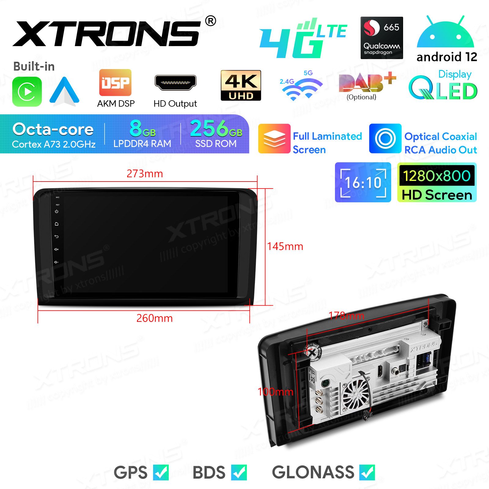 Mercedes-Benz ML | GL | W164 | X164 (2005-2012) Android 12  | GPS autoraadio ja multimeedia keskus