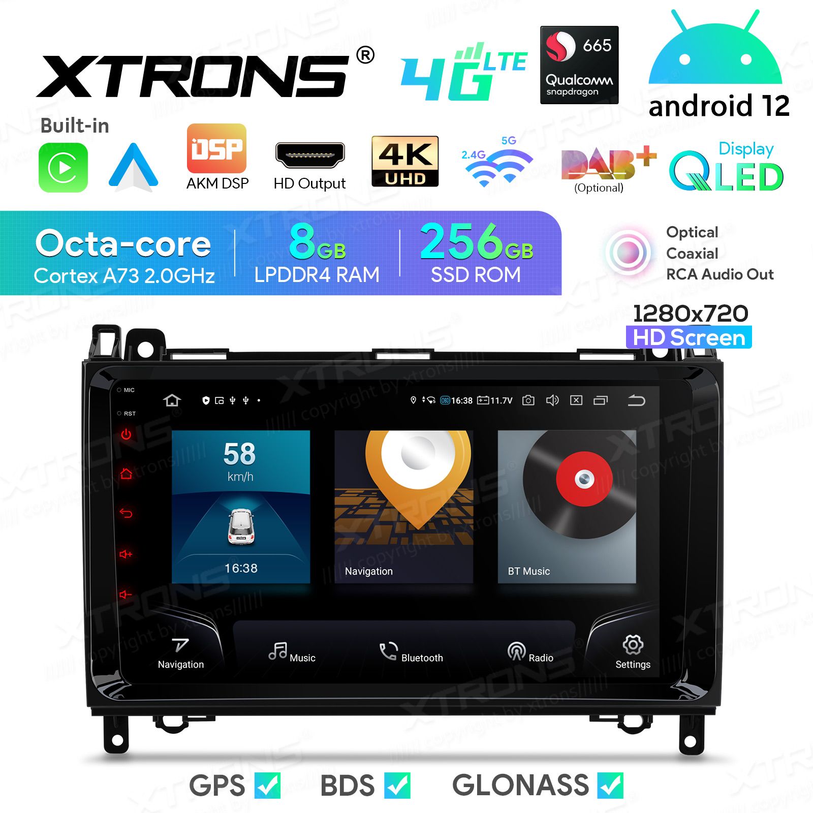 Mercedes-Benz Sprinter | Vito & Viano (2006-2020) | A-Class | B-Class (2004-2012) Android 12  | GPS car radio and multimedia system