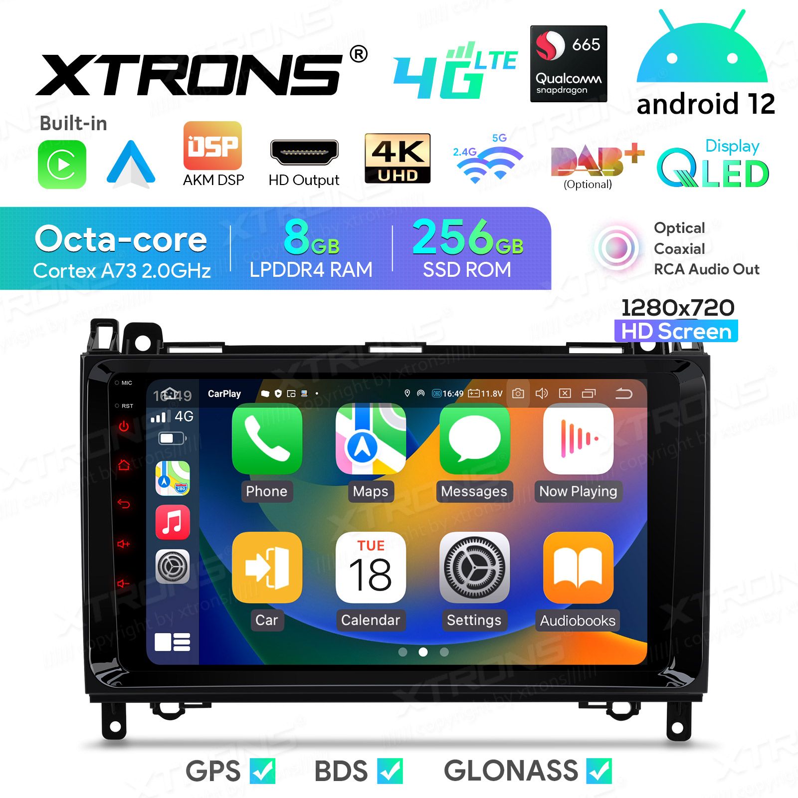 Mercedes-Benz Sprinter | Vito & Viano (2006-2020) | A-Class | B-Class (2004-2012) Android 12  | GPS autoraadio ja multimeedia keskus