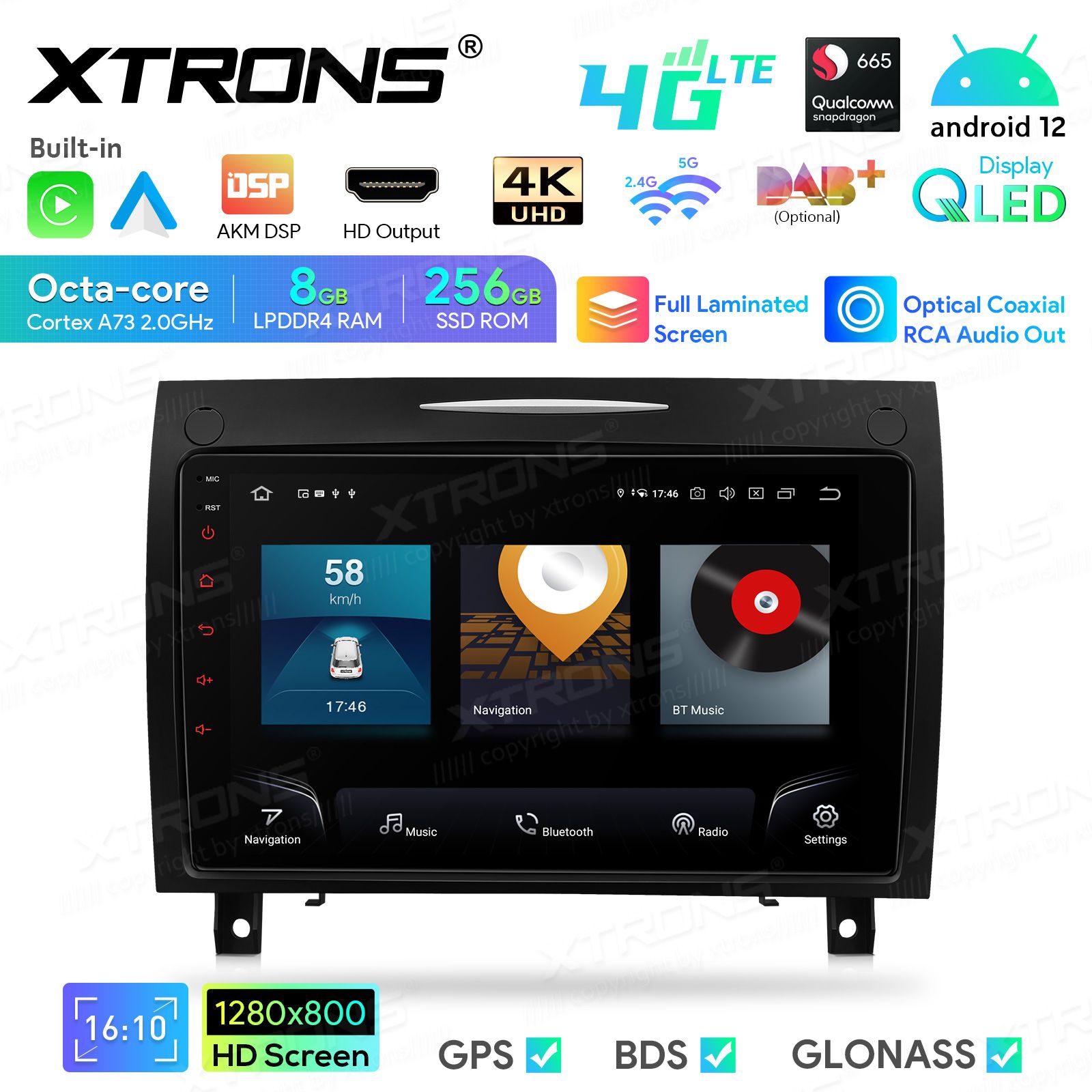 Mercedes-Benz ML | GL | W164 | X164 (2005-2012) Android 12  | GPS auto radio un multimediju centrs