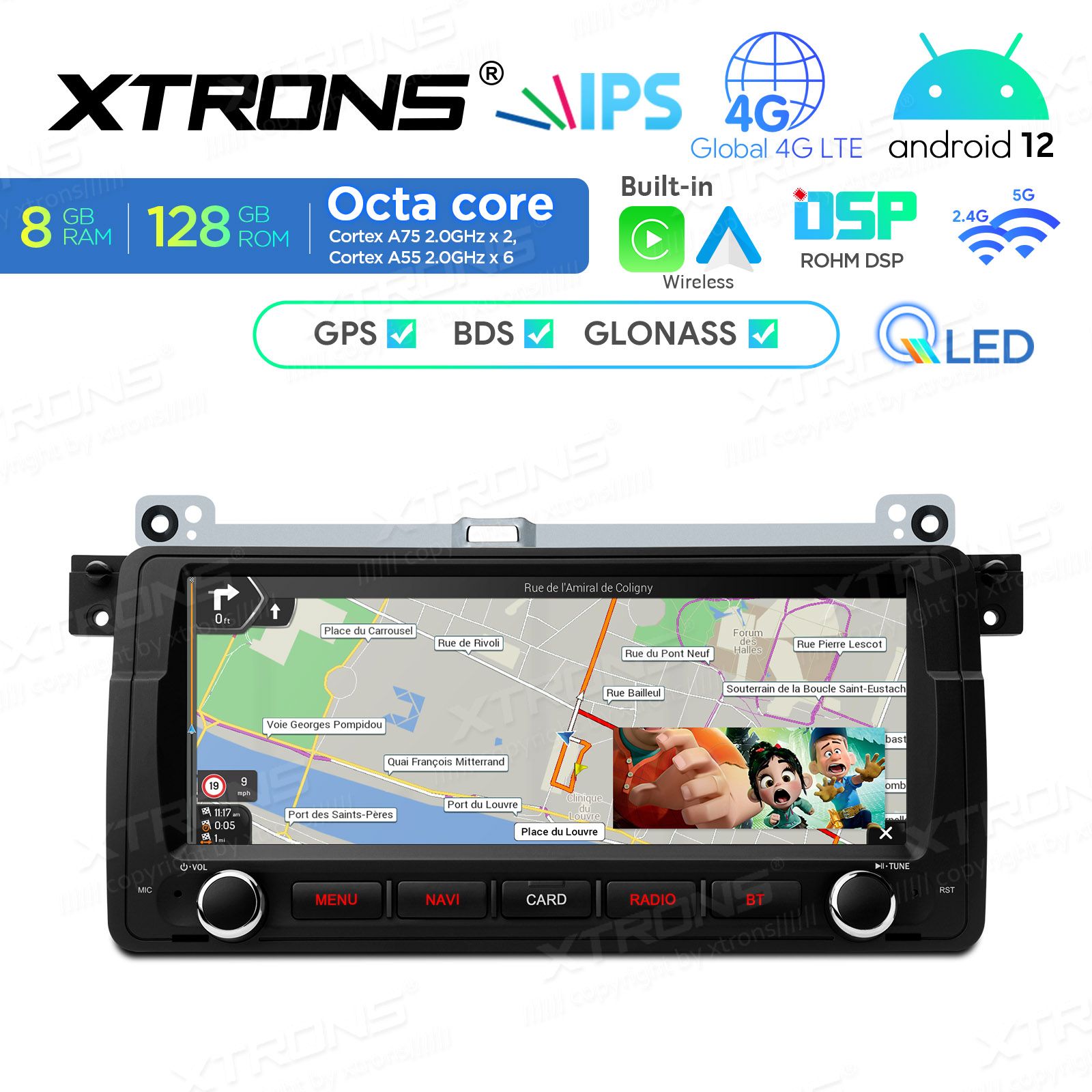 BMW 3. seeria E46 (1998-2006) Android 12  | GPS autoraadio ja multimeedia keskus