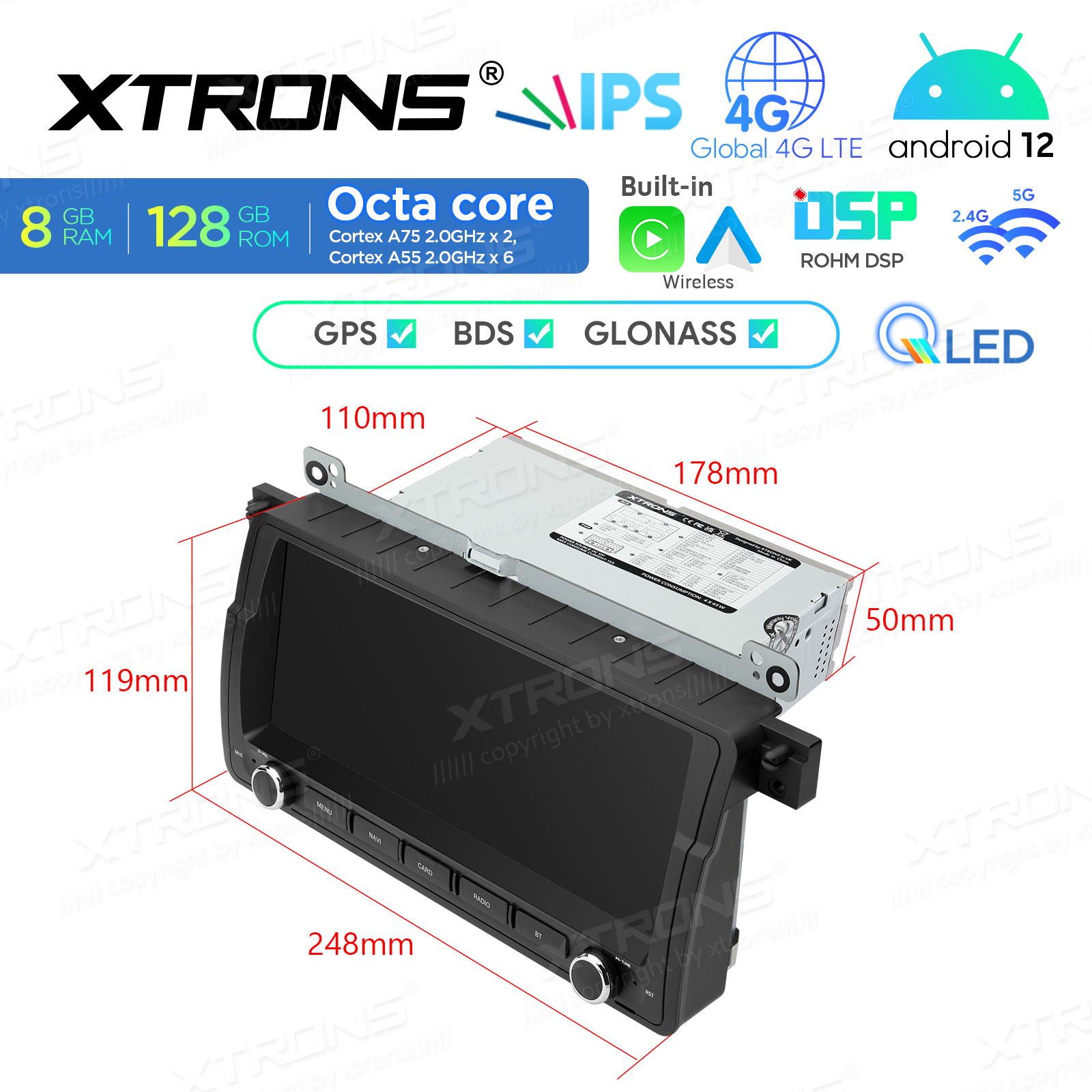 BMW 3. seeria E46 (1998-2006) Android 12  | GPS autoraadio ja multimeedia keskus