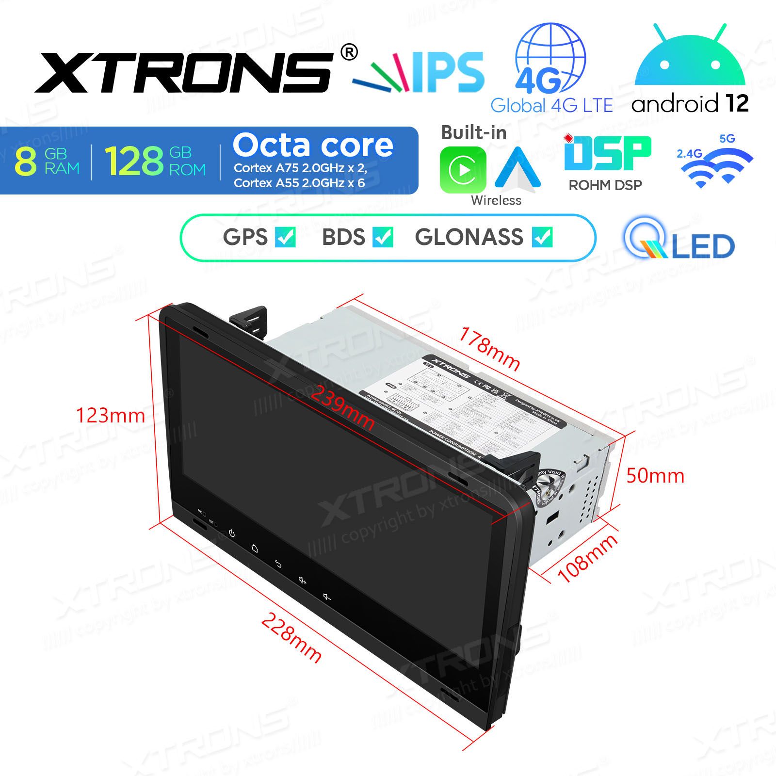 Audi A3 (2003-2012) Android 12  | GPS autoraadio ja multimeedia keskus