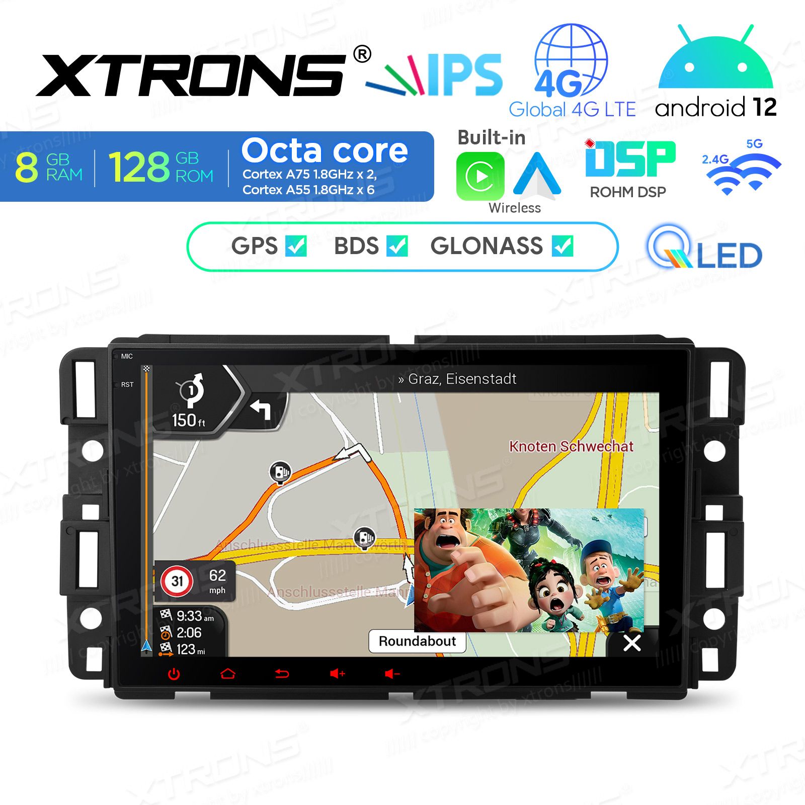 Chevrolet | Buick | GMC | HUMMER Android 12  | GPS autoraadio ja multimeedia keskus