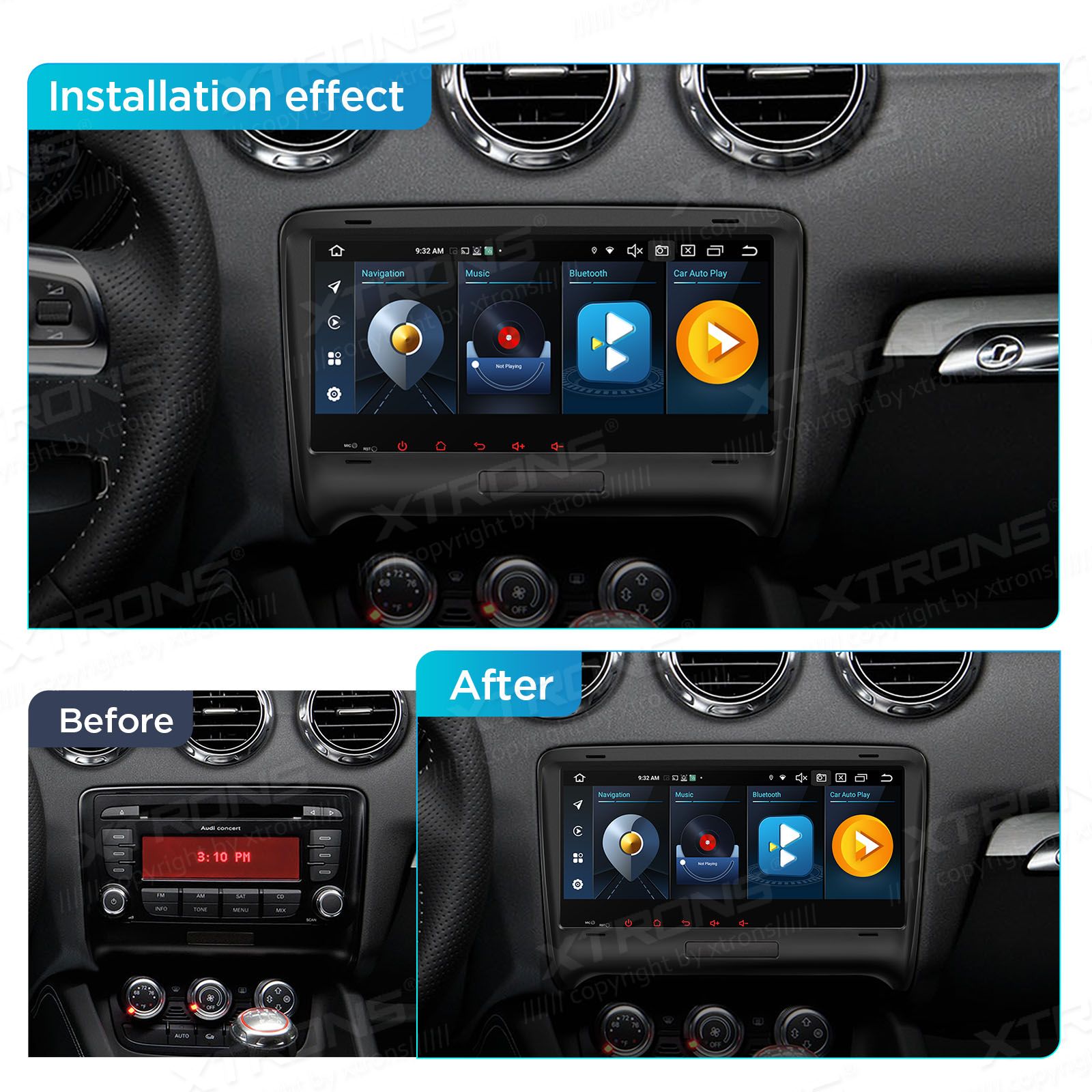 Audi TT (2006-2012) Android 12  | GPS autoraadio ja multimeedia keskus