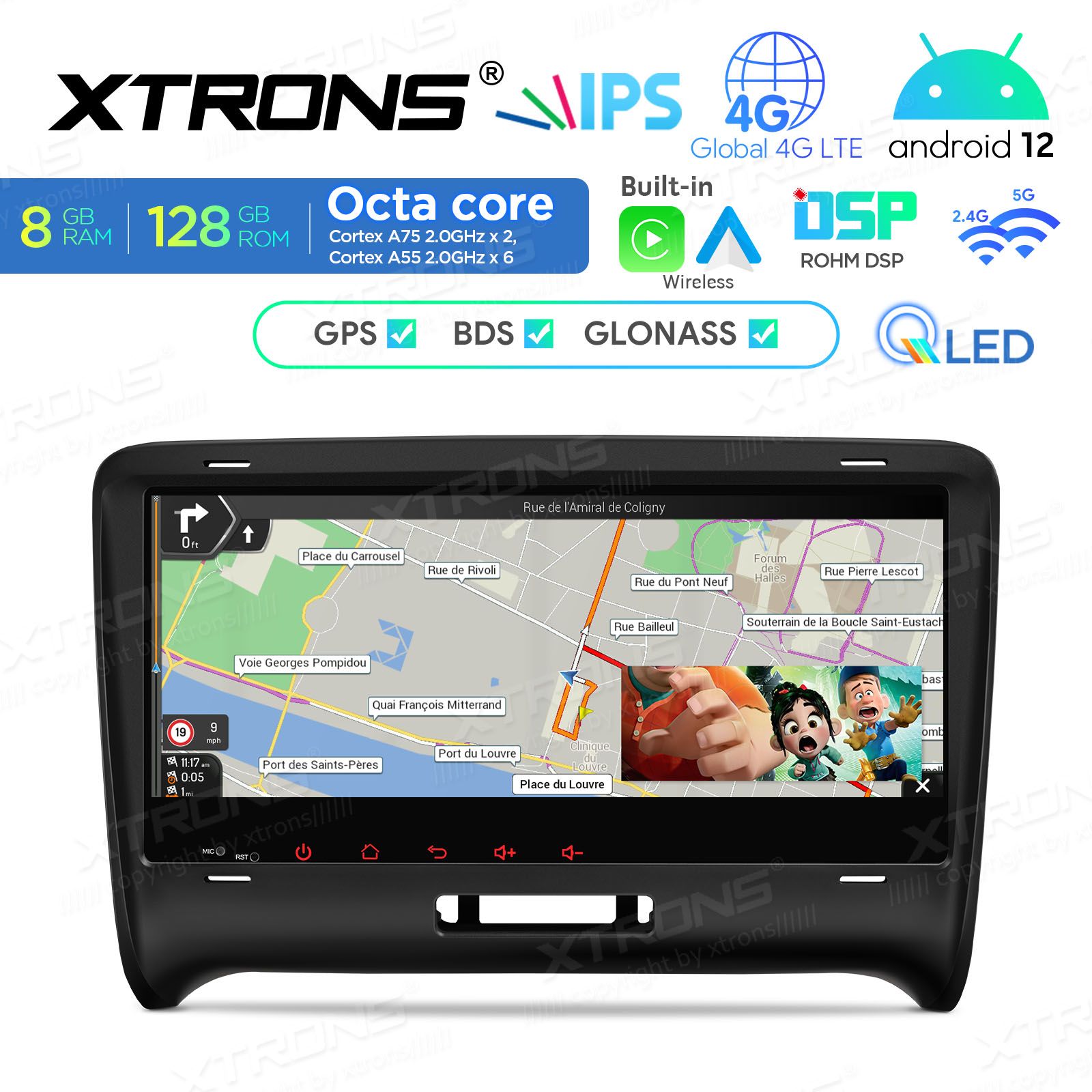 Audi TT (2006-2012) Android 12  | GPS autoraadio ja multimeedia keskus