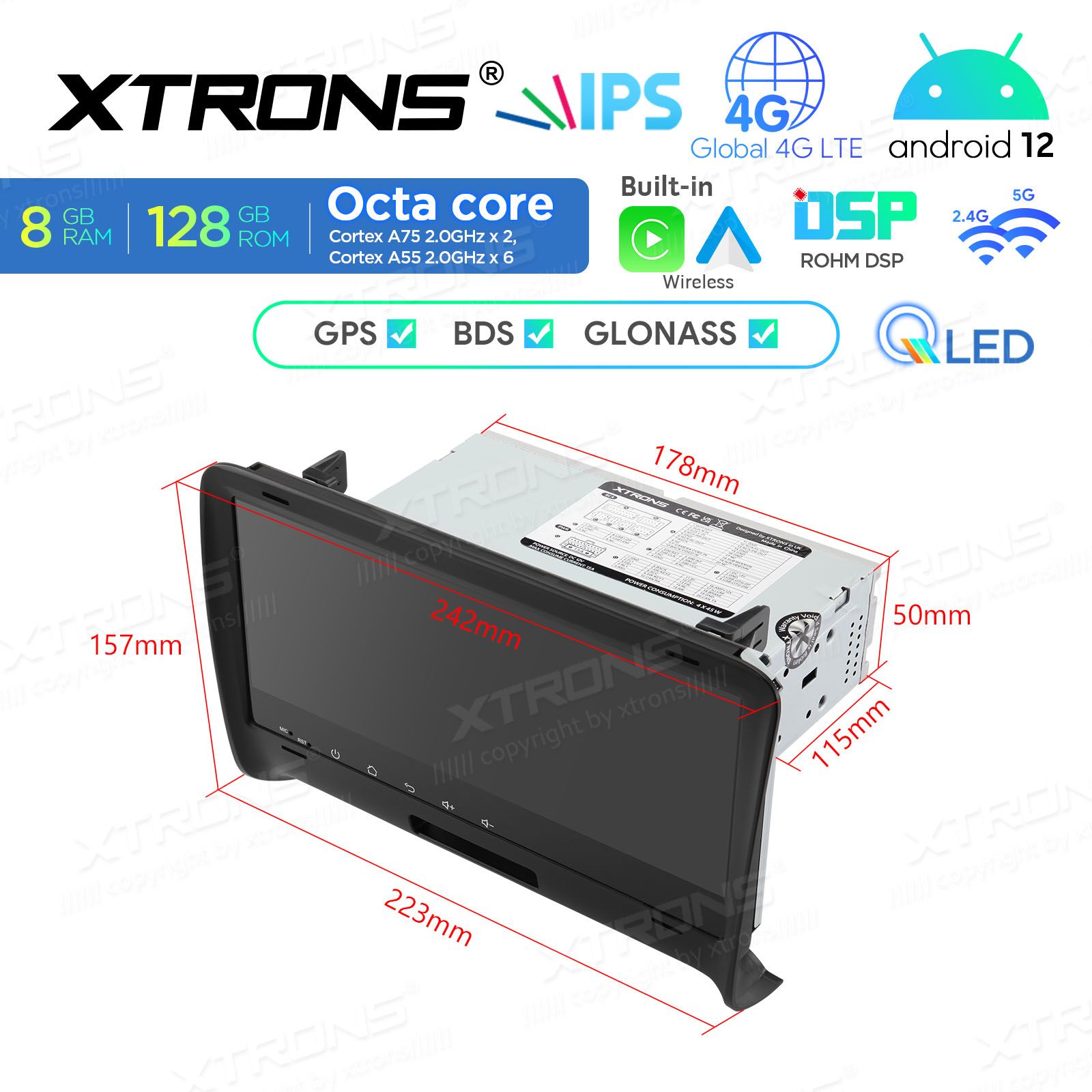 Audi TT (2006-2012) Android 12  | GPS autoraadio ja multimeedia keskus
