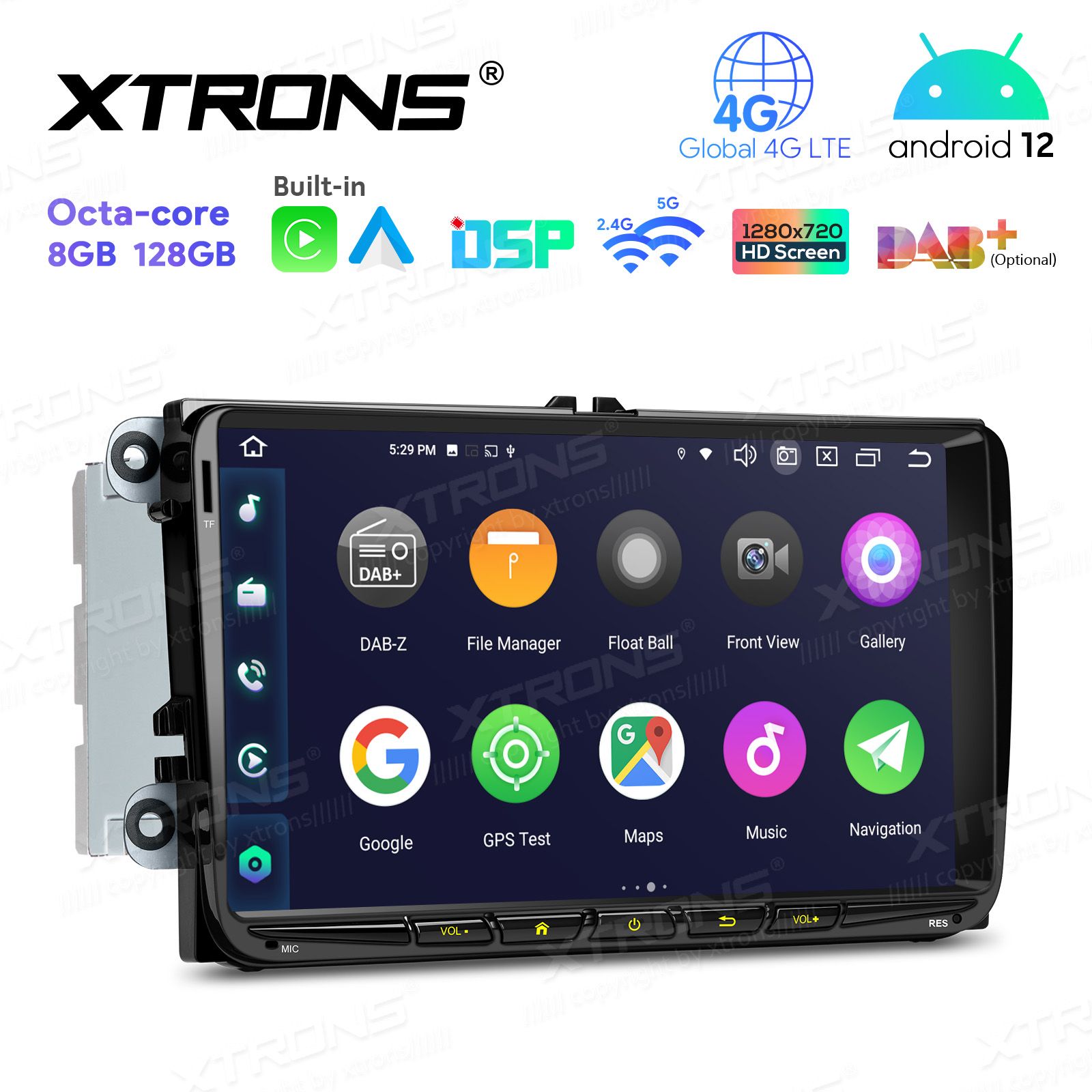 VW Passat B6 | B7 | Multivan | Transporter T5 | T6 | Amarok | Tiguan | Touran | Sharan Android 12  | GPS autoraadio ja multimeedia keskus