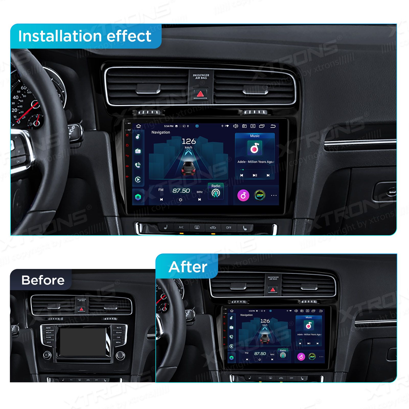 VW Golf 7 Android 12  | GPS autoraadio ja multimeedia keskus