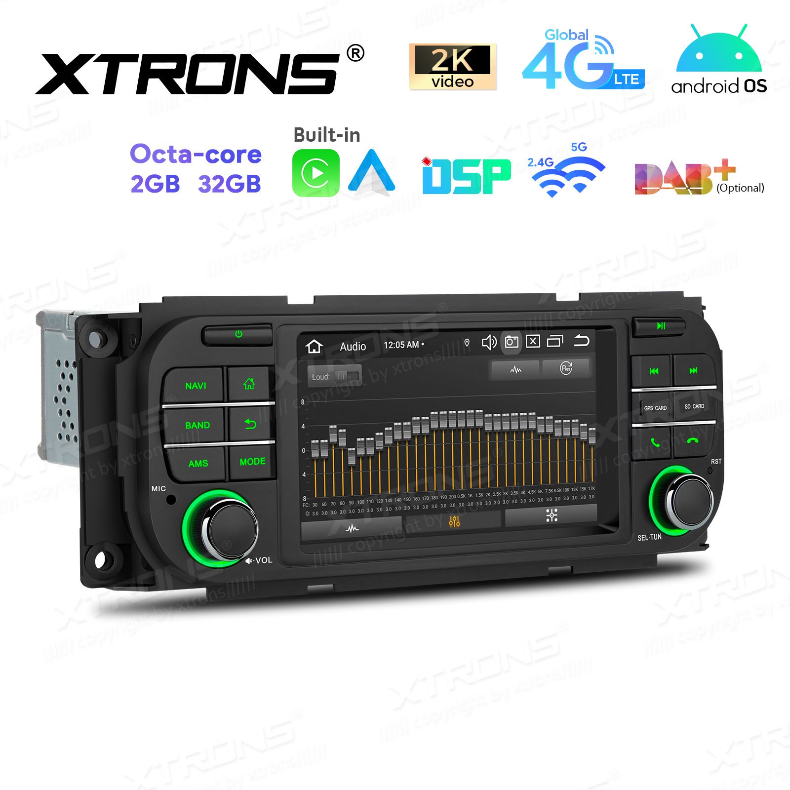 Jeep | Dodge | Chrysler | Grand Cherokee | Compass | Patriot | 300C Android 12  | GPS autoraadio ja multimeedia keskus