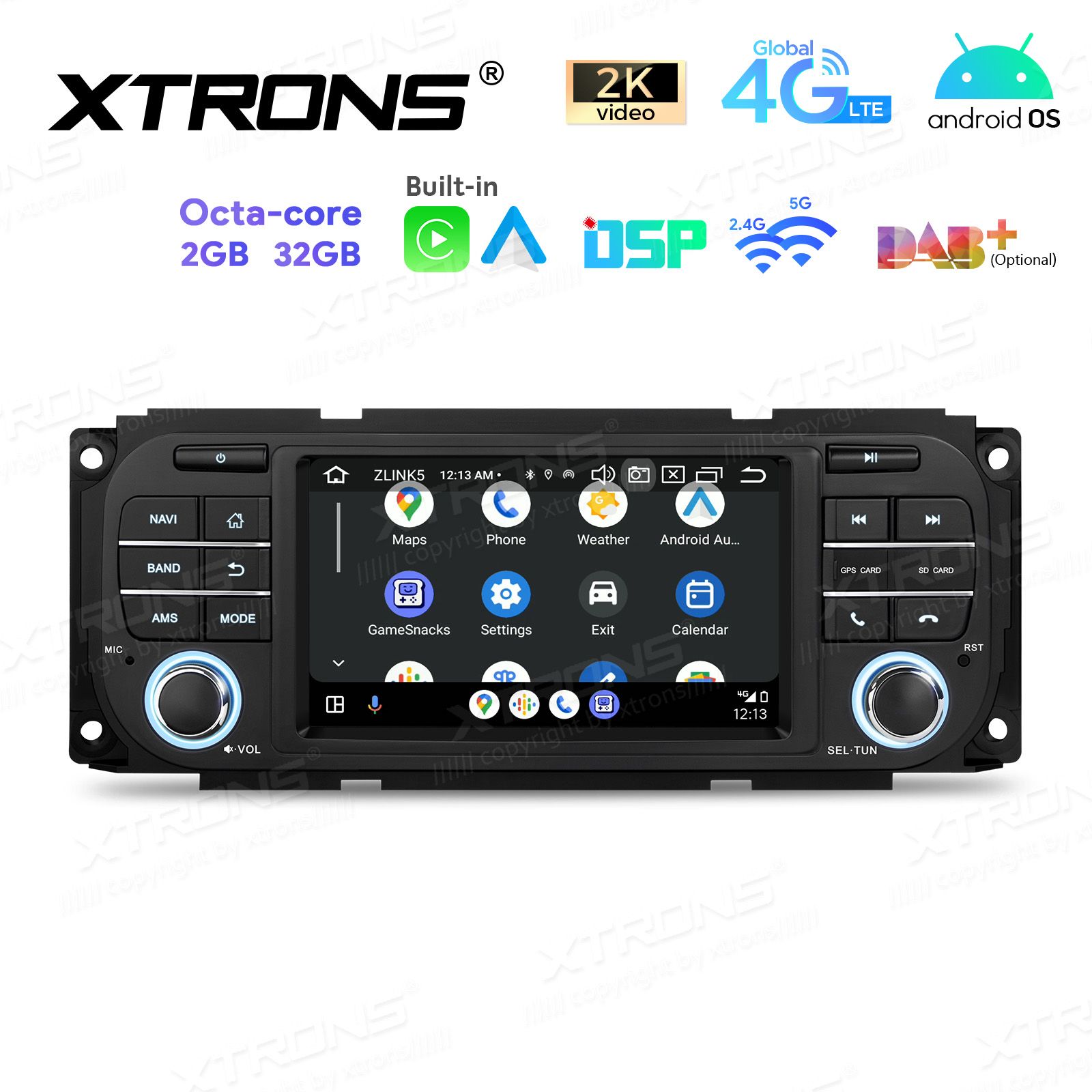 Jeep | Dodge | Chrysler | Grand Cherokee | Compass | Patriot | 300C Android 12  | GPS autoraadio ja multimeedia keskus