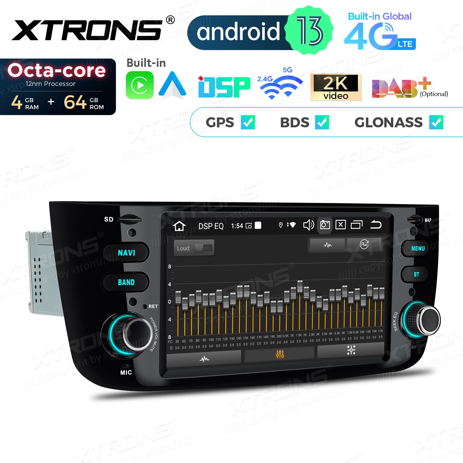 Fiat Punto (2012-2016) Android 13  | GPS autoraadio ja multimeedia keskus
