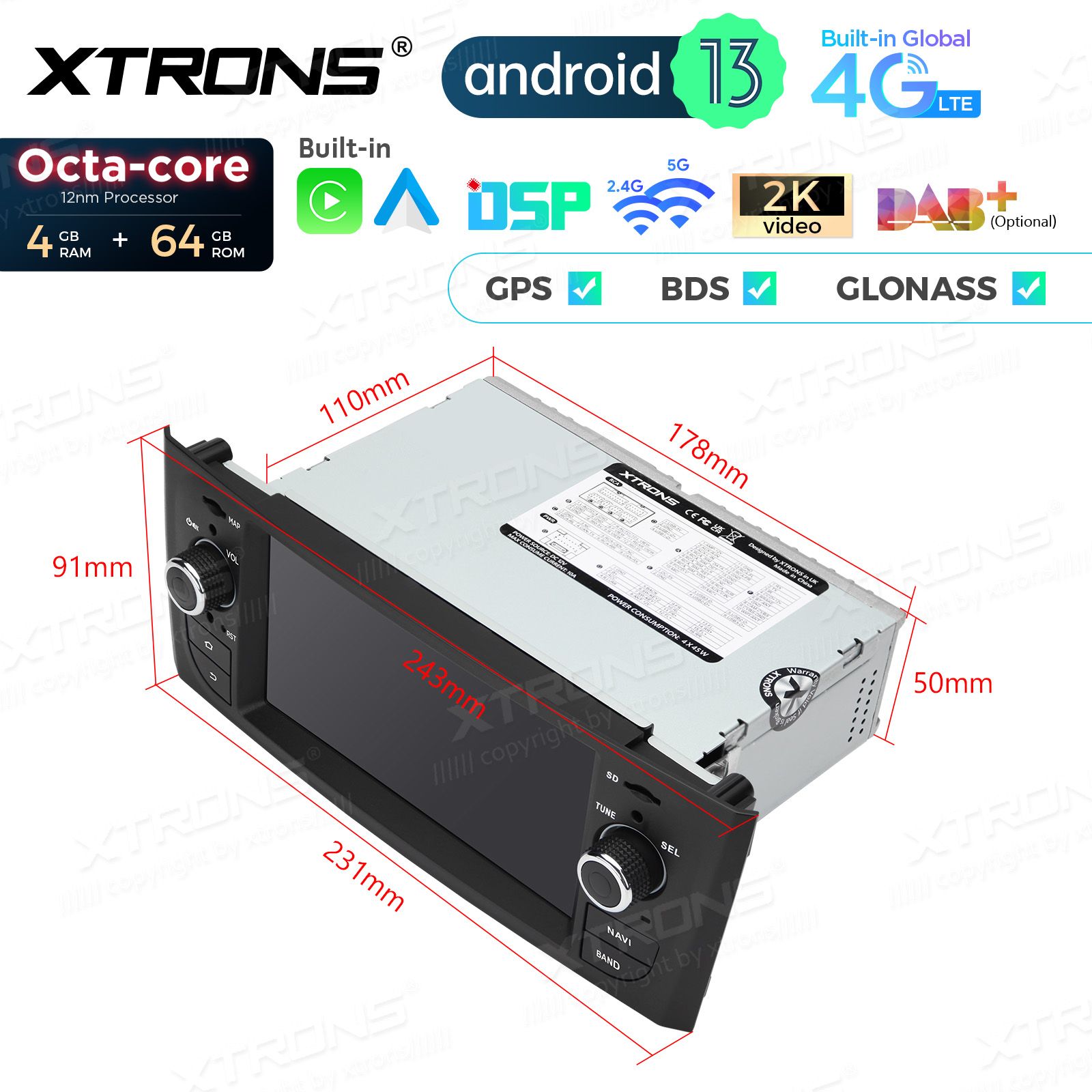 Fiat Grande punto (2005-2009) Android 13  | GPS autoraadio ja multimeedia keskus