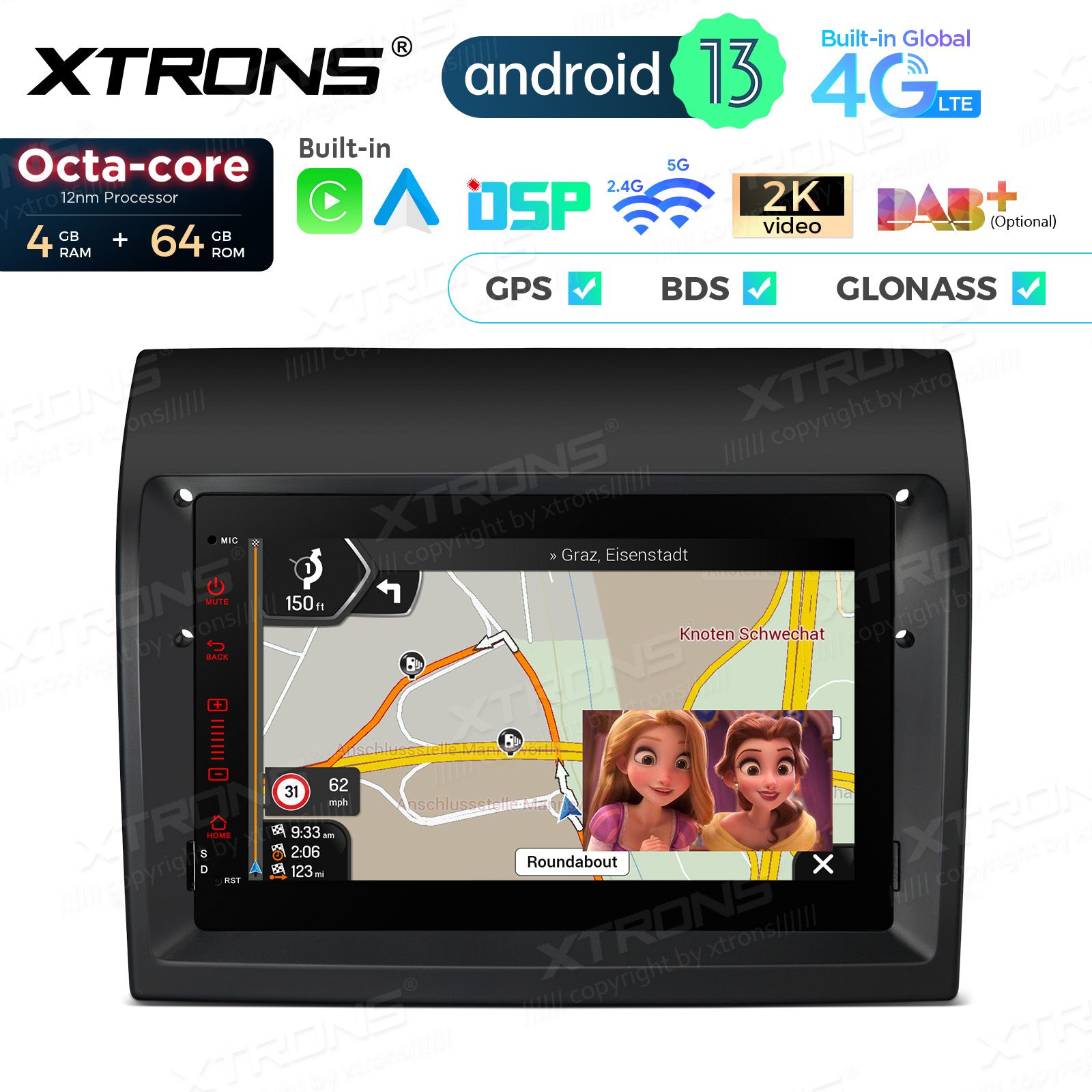 FIAT DUCATO / CITROEN Jumper / PEUGEOT Boxer Android 13  | GPS autoraadio ja multimeedia keskus