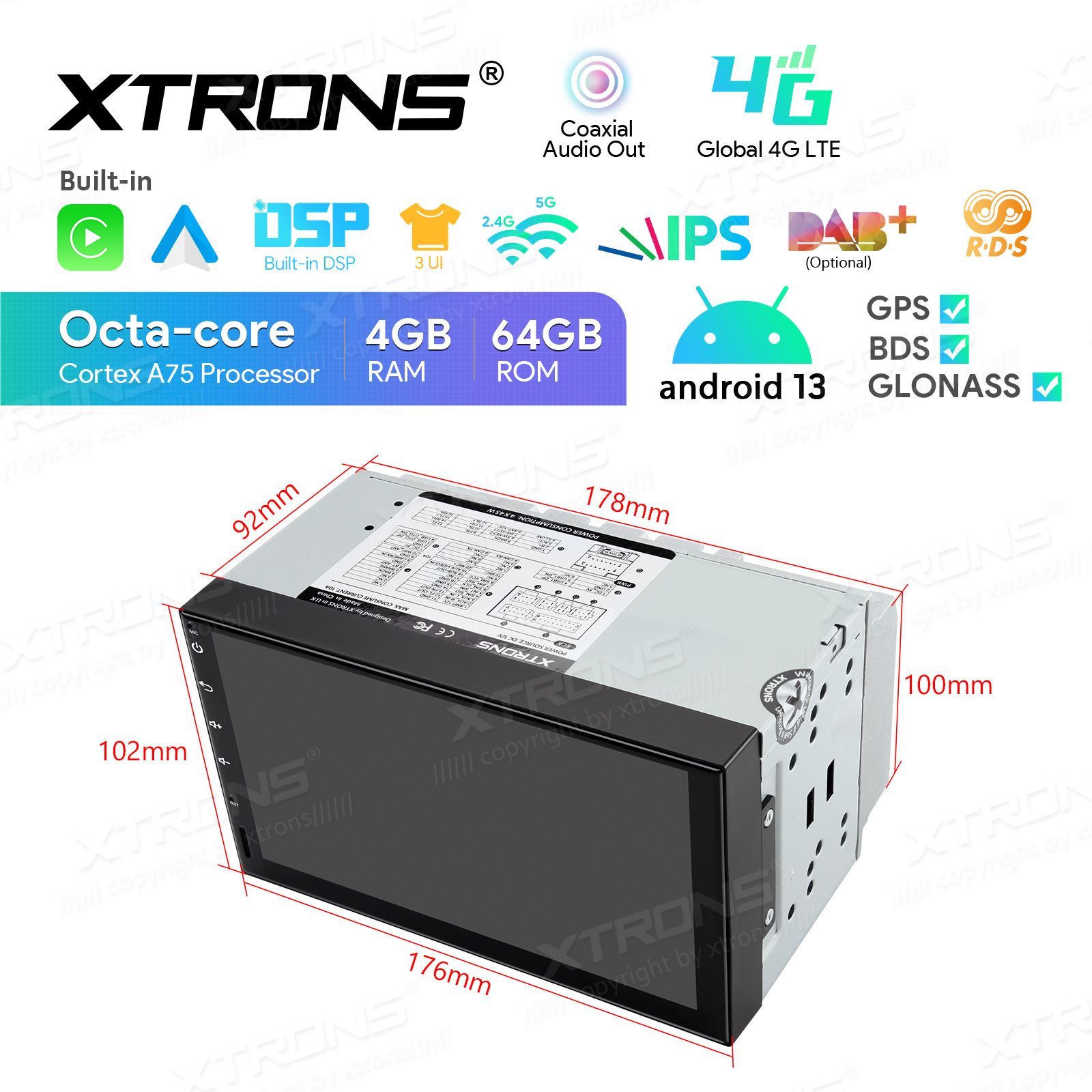 2 DIN Android 13  | GPS autoraadio ja multimeedia keskus