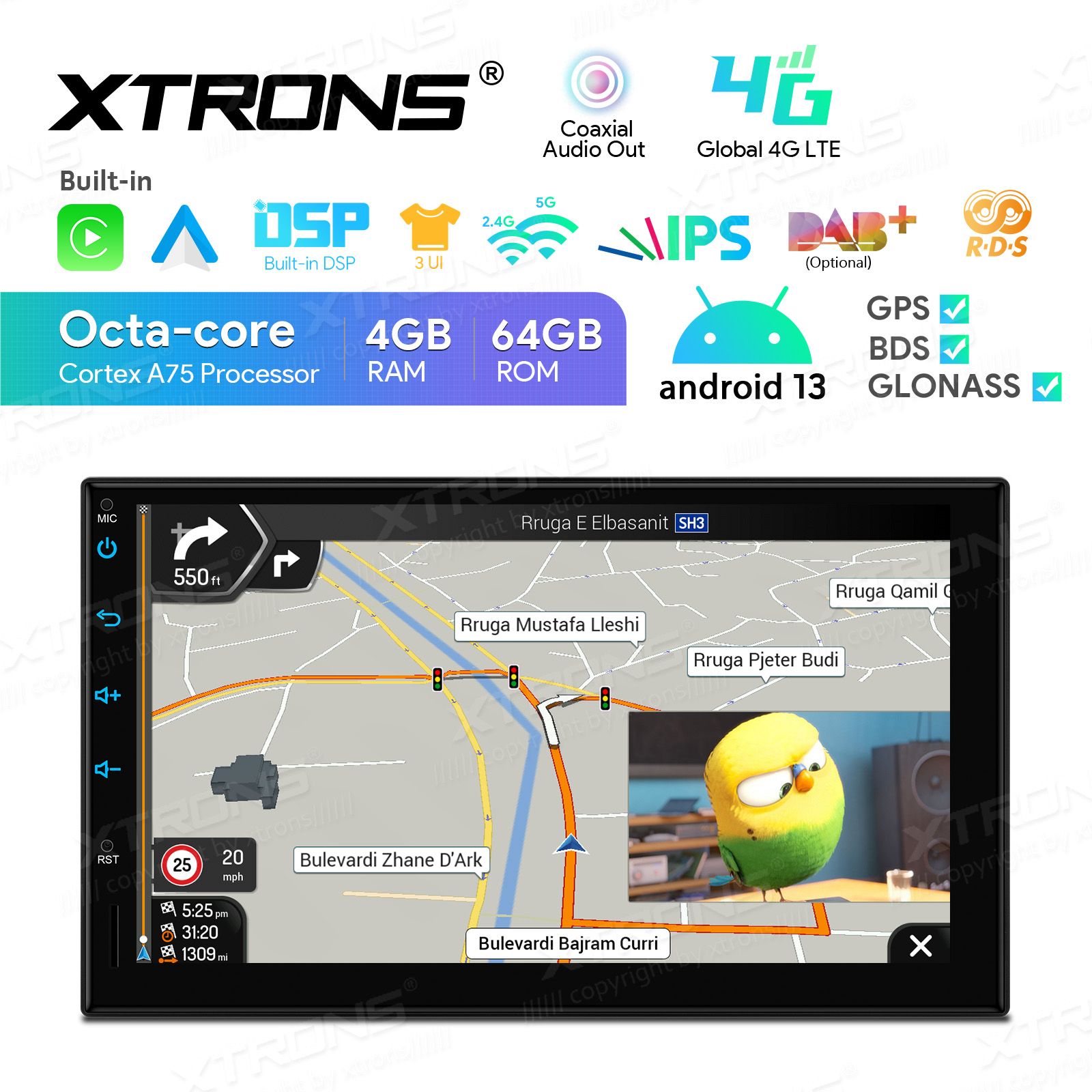 2 DIN Android 13  | GPS autoraadio ja multimeedia keskus