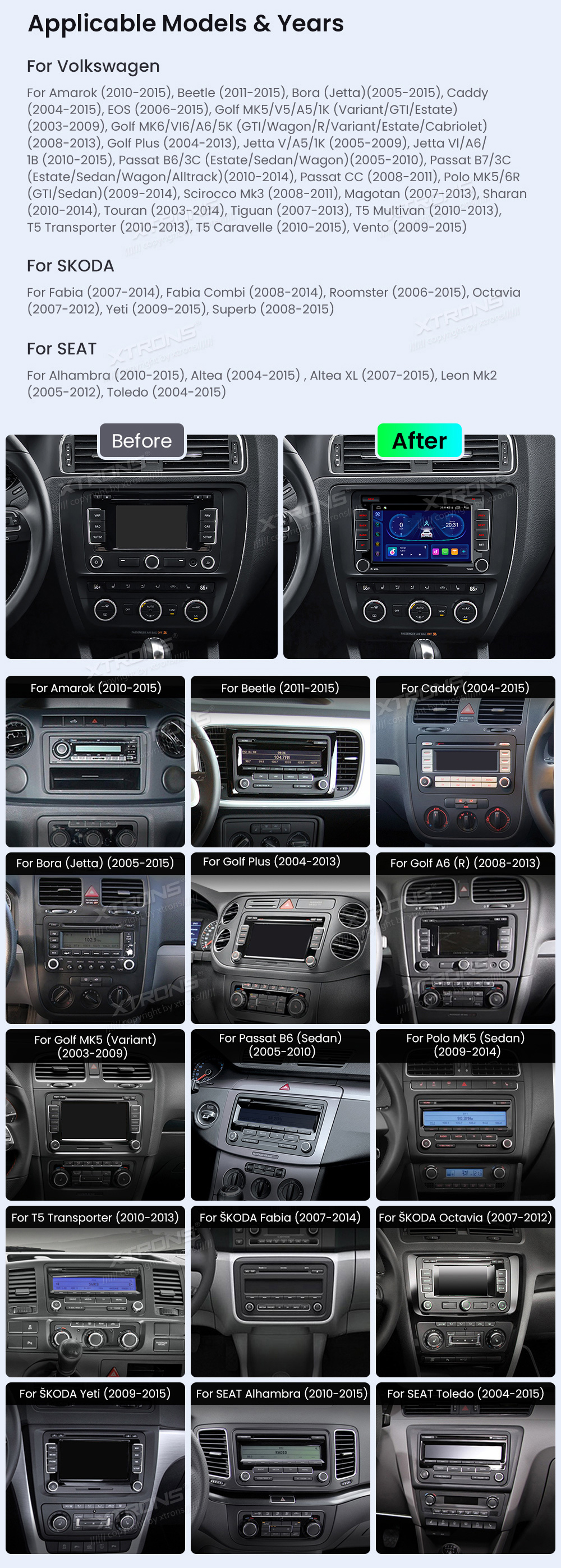 XTRONS ID70MTVL XTRONS ID70MTVL raadio sobivus autole