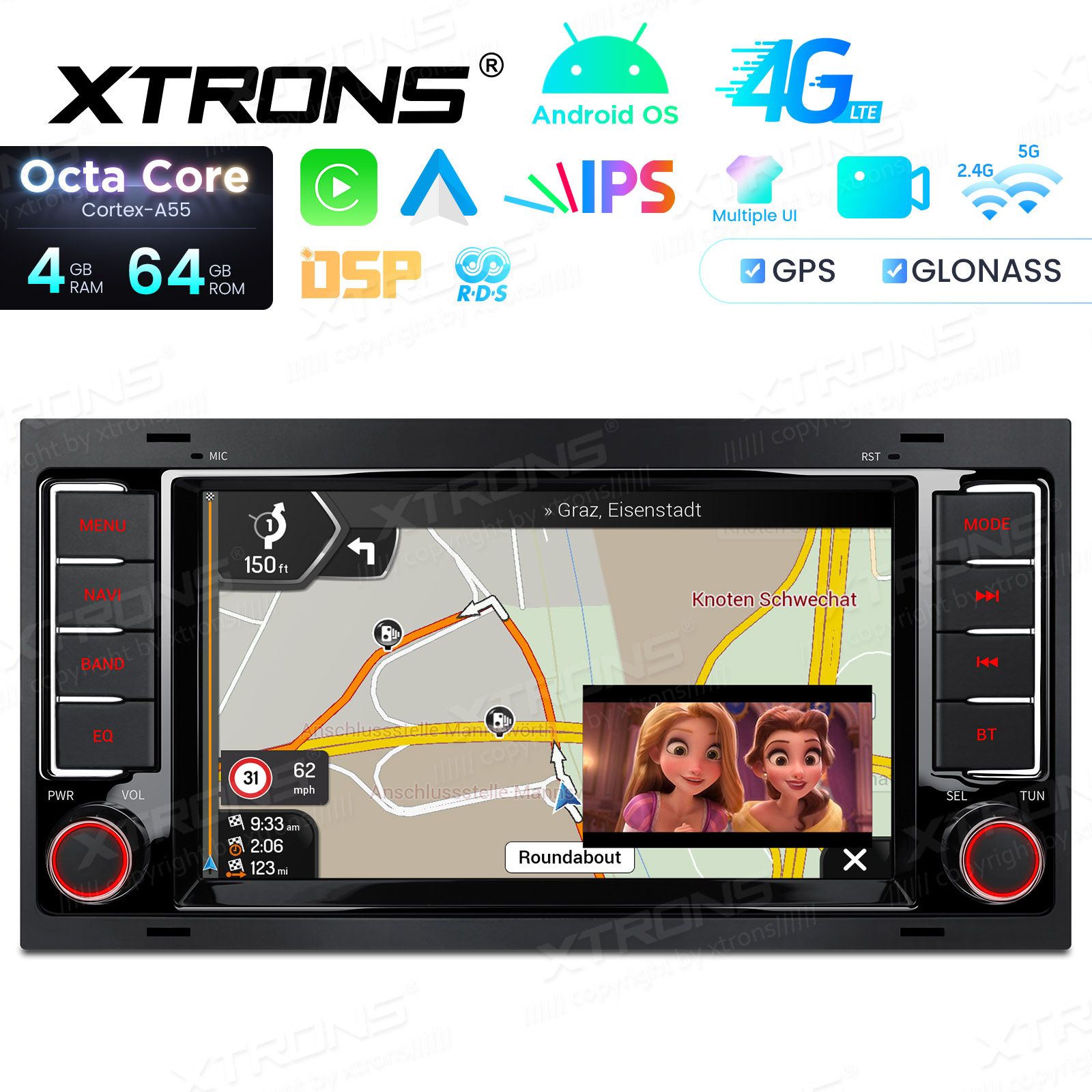 VW Touareg | Multivan | Transporter | (2004-2010) Android 14  | GPS autoraadio ja multimeedia keskus