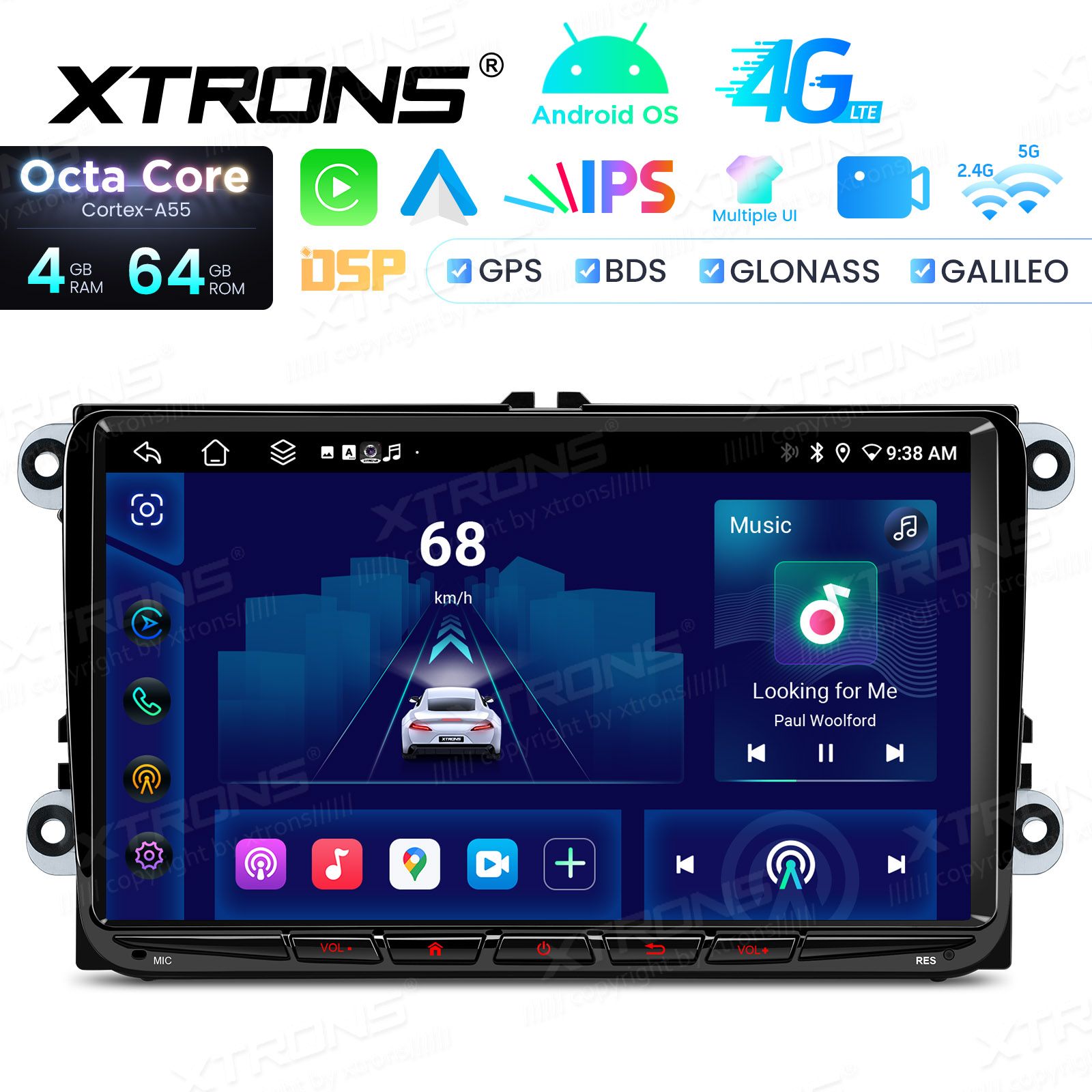 VW Passat B6 | B7 | Multivan | Transporter T5 | T6 | Amarok | Tiguan | Touran | Sharan Android 14  | GPS car radio and multimedia system