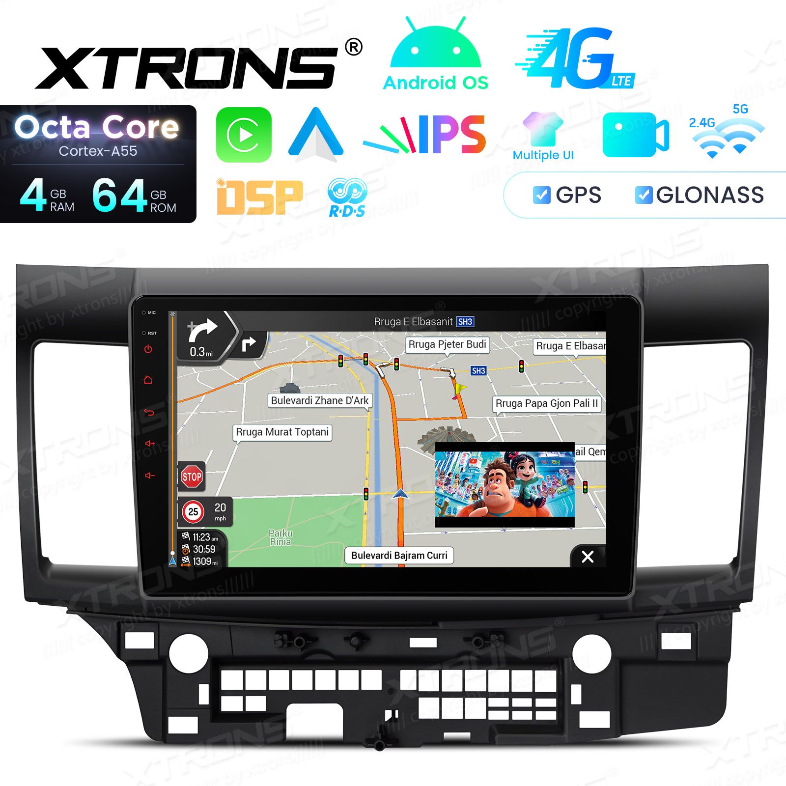 Mitsubishi Lancer (2007-2017) Android 14  | GPS car radio and multimedia system