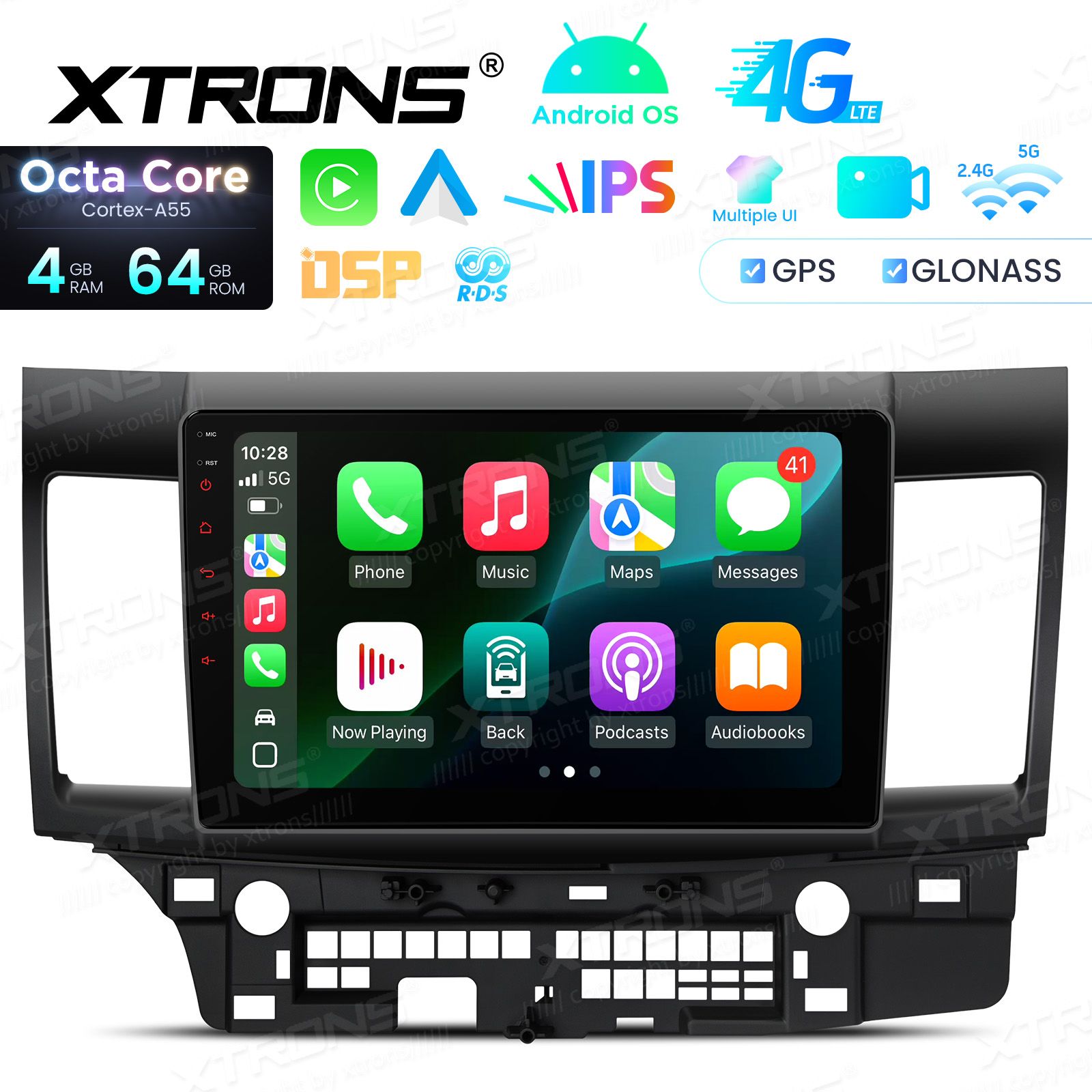 Mitsubishi Lancer (2007-2017) Android 14  | GPS autoraadio ja multimeedia keskus