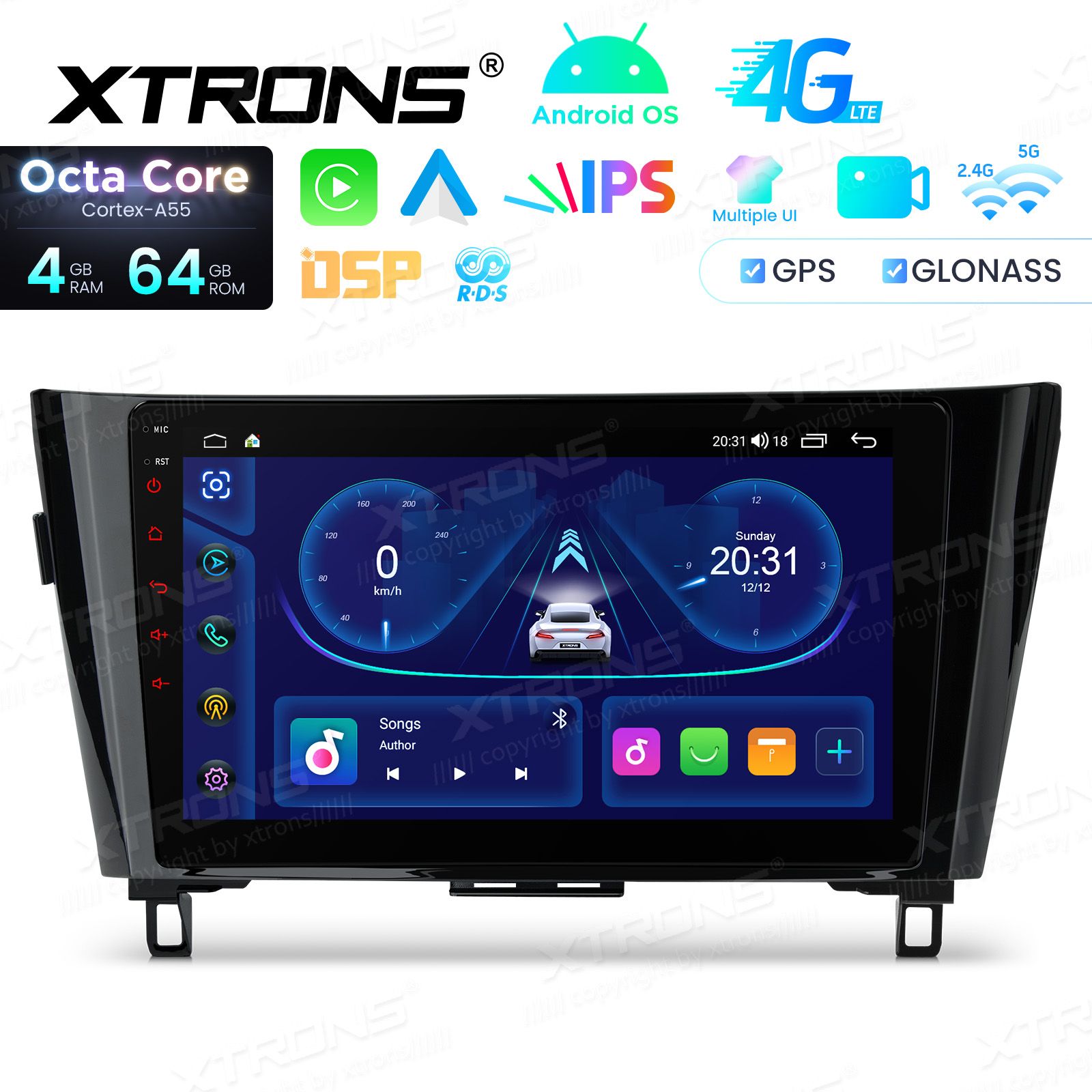 Nissan Qashqai J11 | X-Trail 3 T32 | (2013-2021) Android 14  | CarPlay Android multimeedia keskus