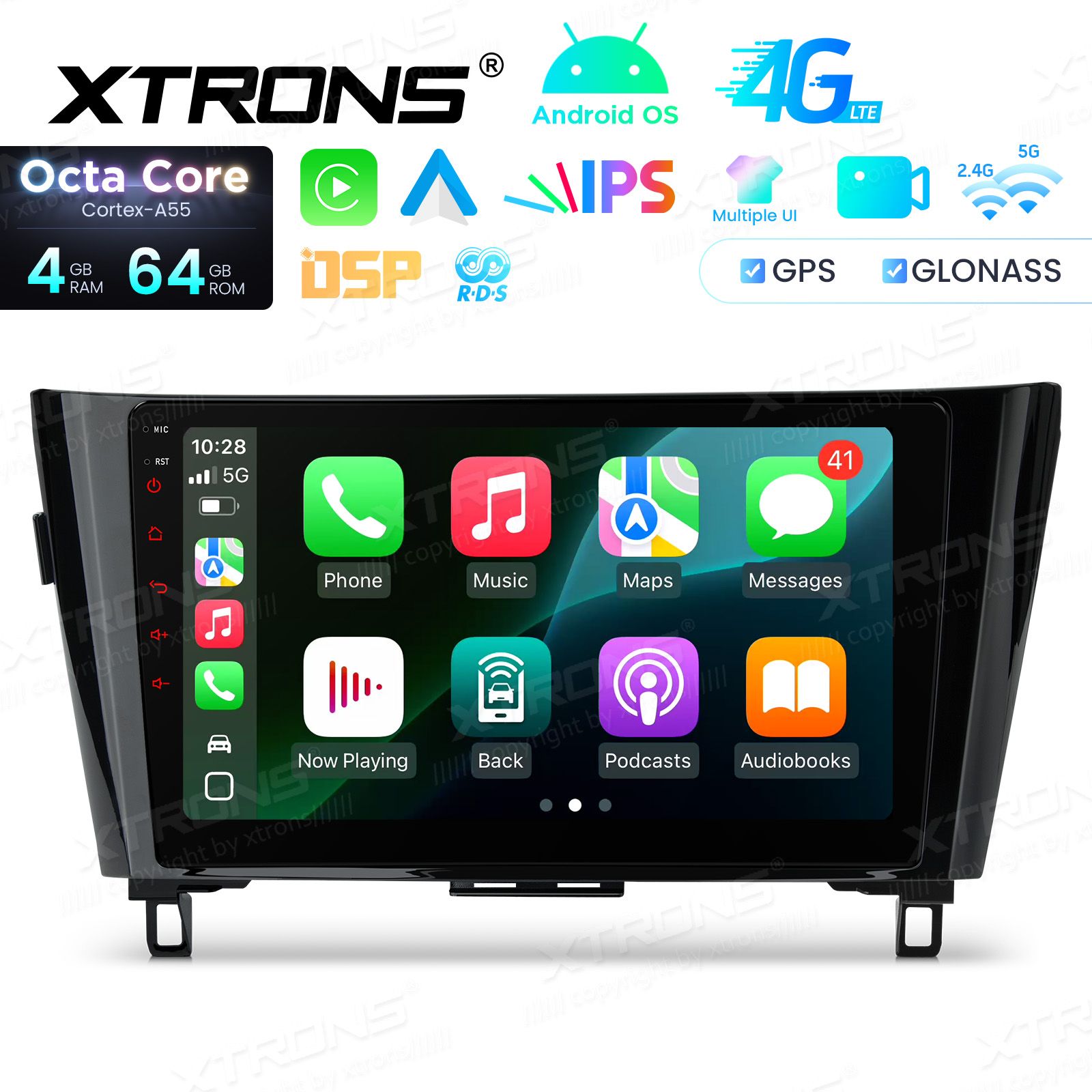 Nissan Qashqai J11 | X-Trail 3 T32 | (2013-2021) Android 14  | GPS autoraadio ja multimeedia keskus