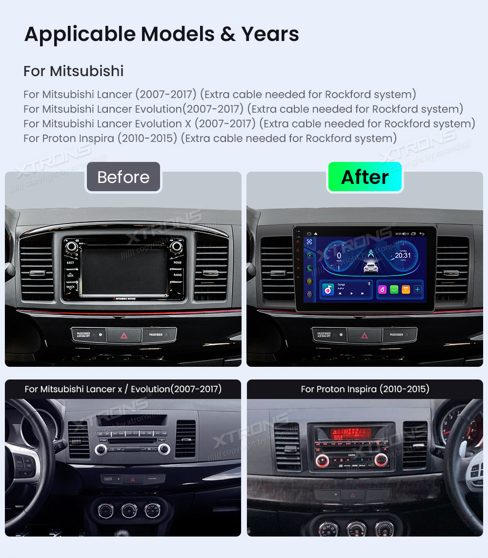 XTRONS IDP10XTNA XTRONS IDP10XTNA raadio sobivus autole