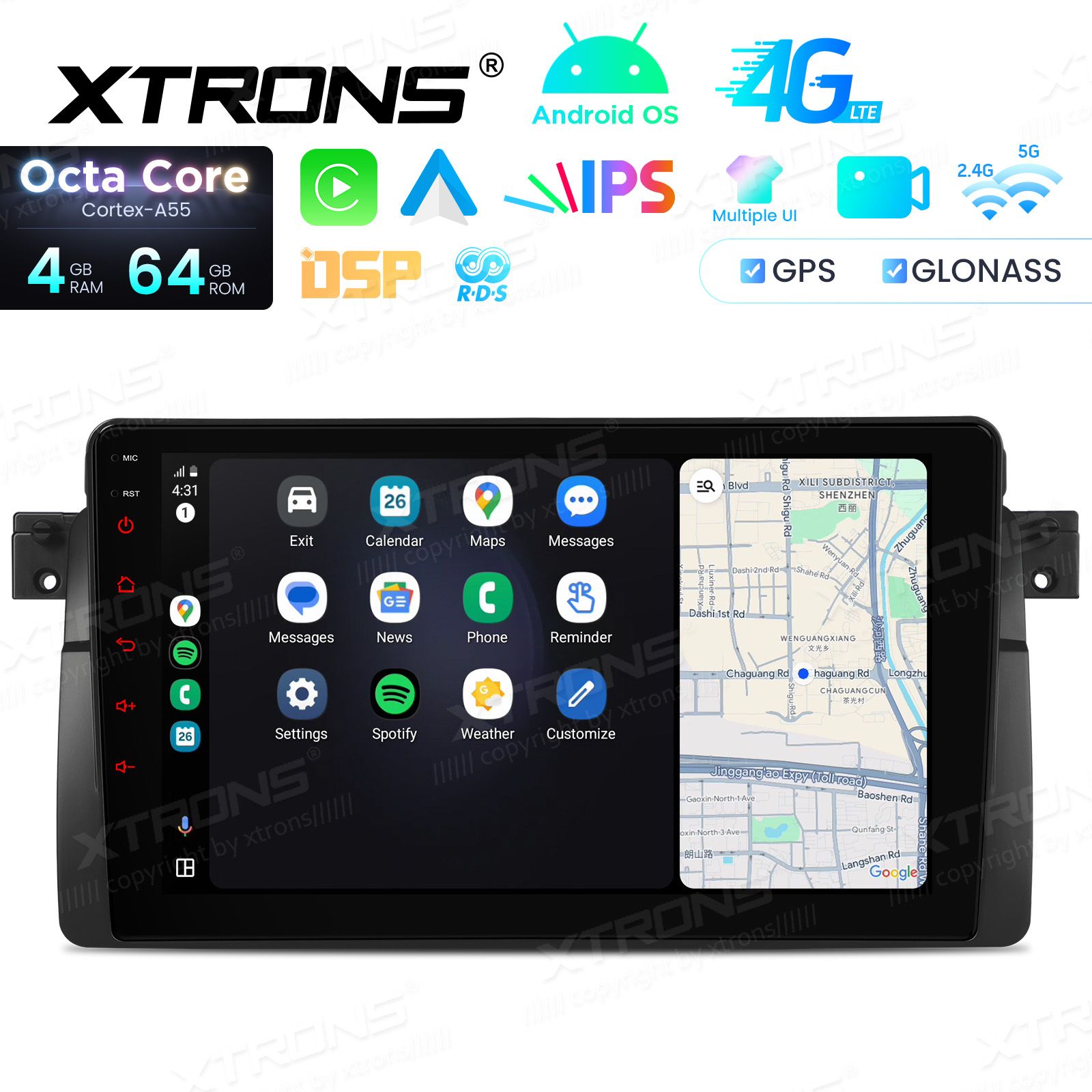 BMW 3. seeria E46 (1998-2006) Android 14  | GPS autoraadio ja multimeedia keskus