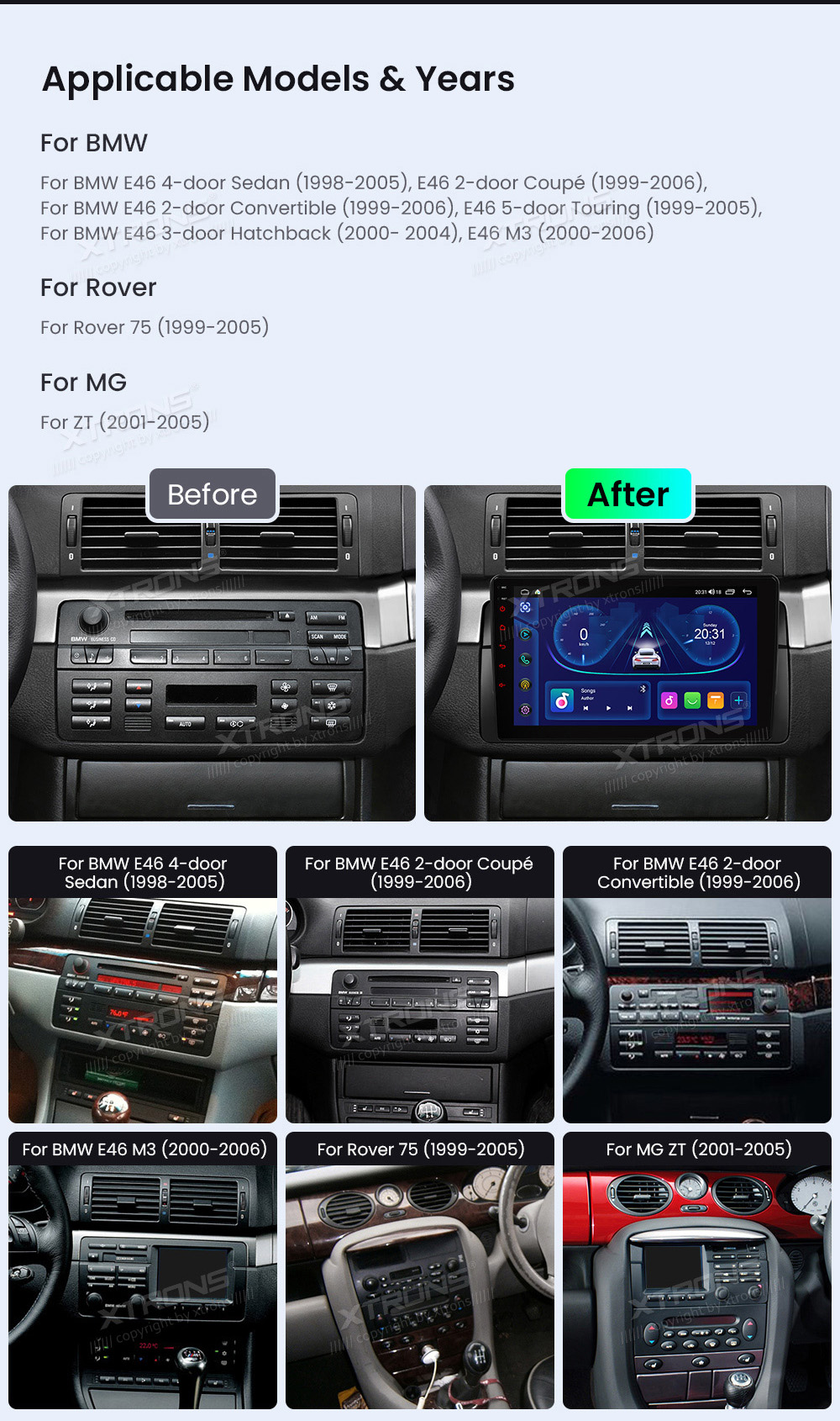 XTRONS IDP9046B XTRONS IDP9046B raadio sobivus autole